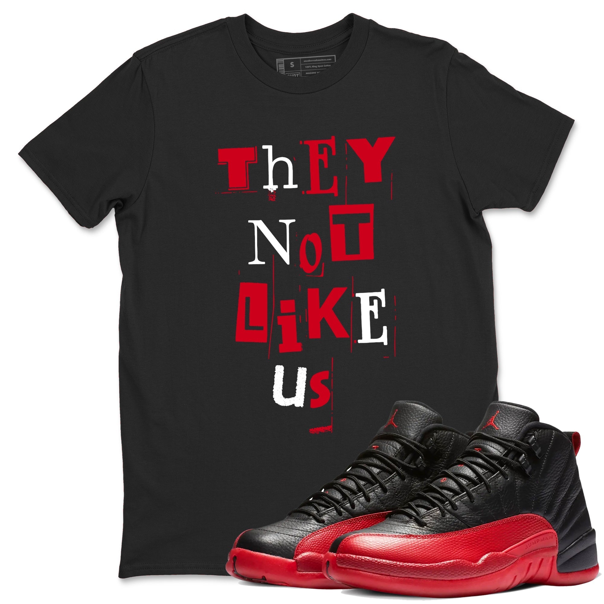 Vintage They Not Like Us snkmatch Tees - Air Jordan 12 Flu Game