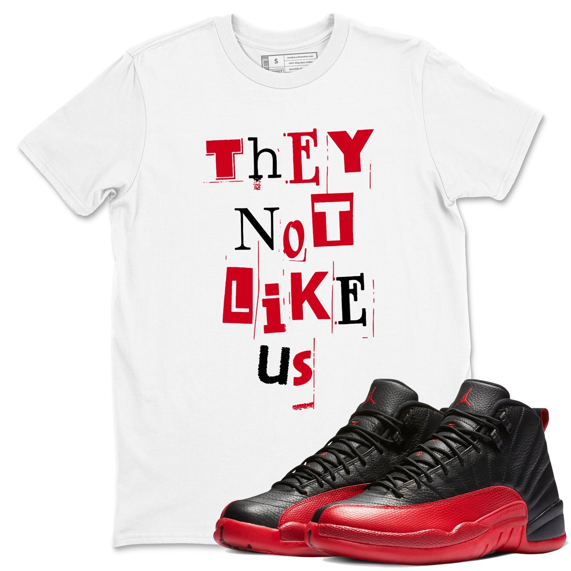 Vintage They Not Like Us snkmatch Tees - Air Jordan 12 Flu Game