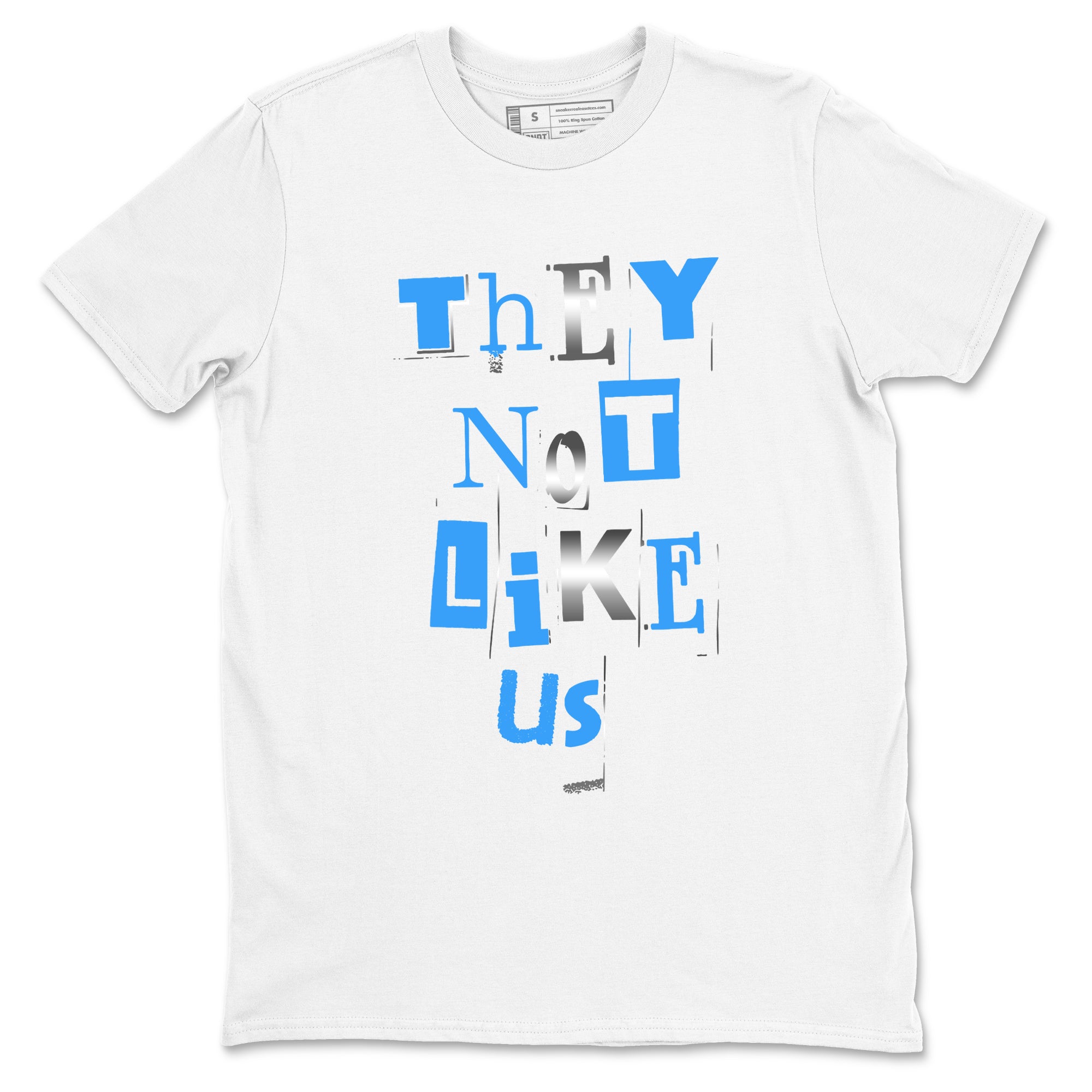 Vintage They Not Like Us snkmatch Tees - Air Jordan 12 White and University Blue