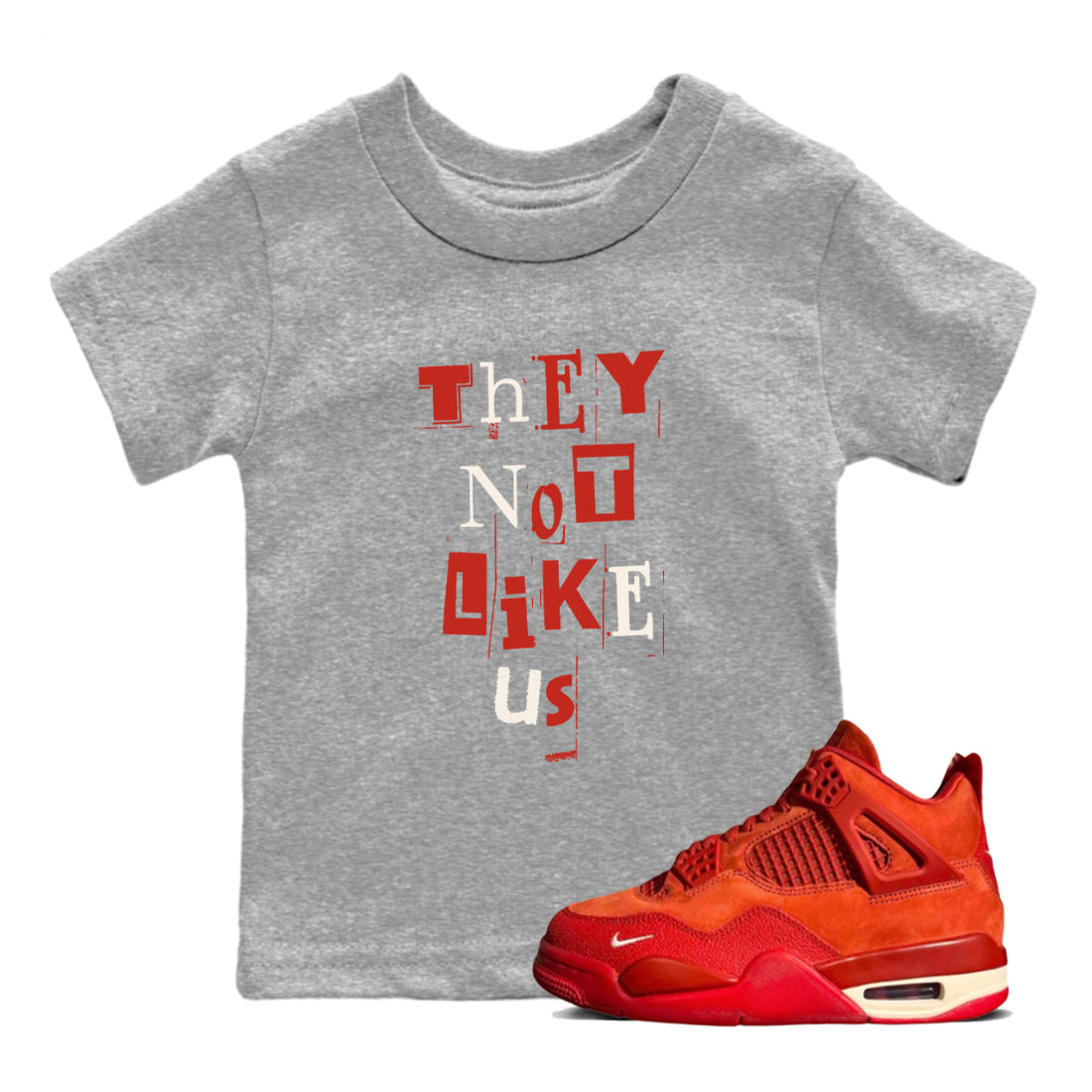 Vintage They Not Like Us snkmatch Tees Kids - Air Jordan 4 Brick By Brick