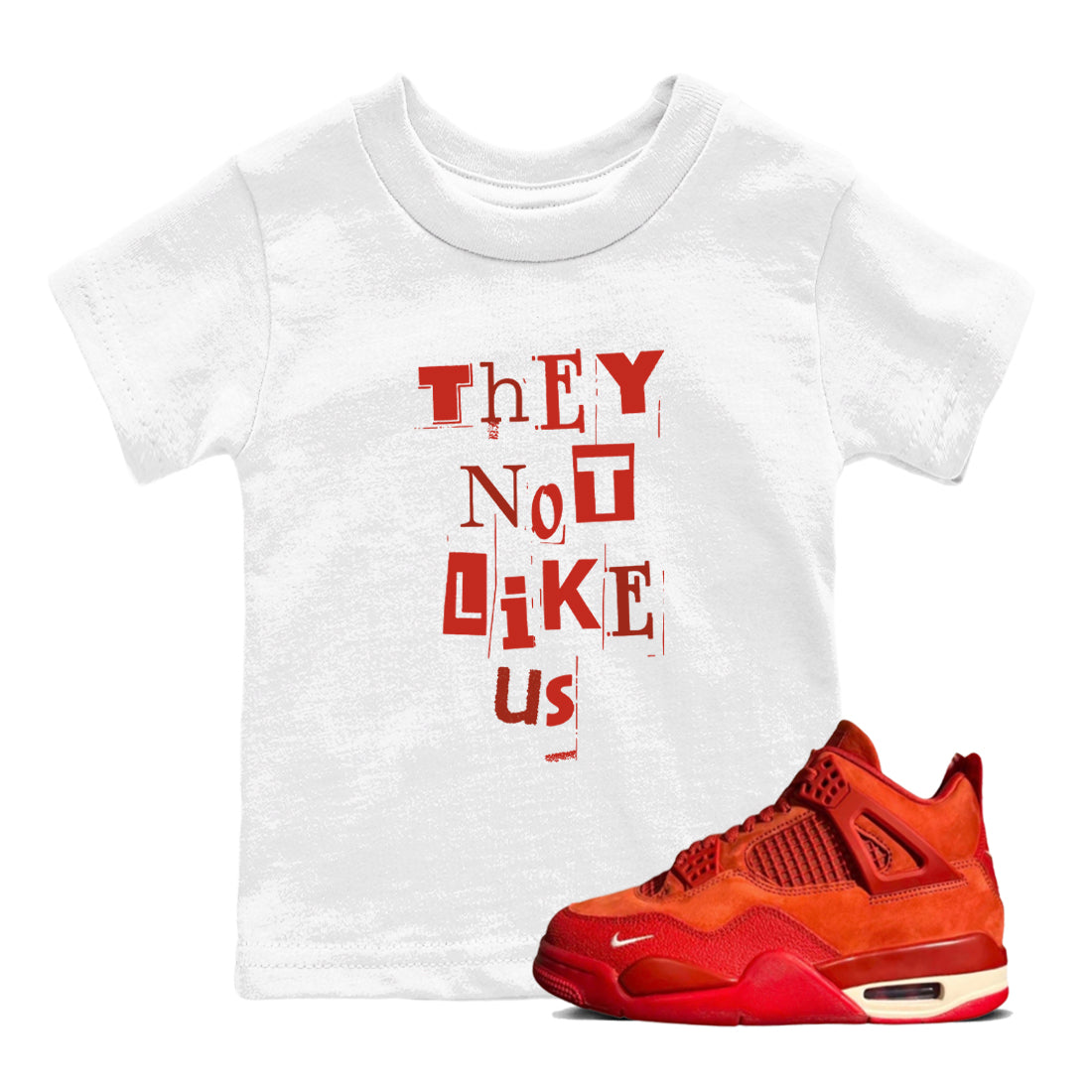 Vintage They Not Like Us snkmatch Tees Kids - Air Jordan 4 Brick By Brick