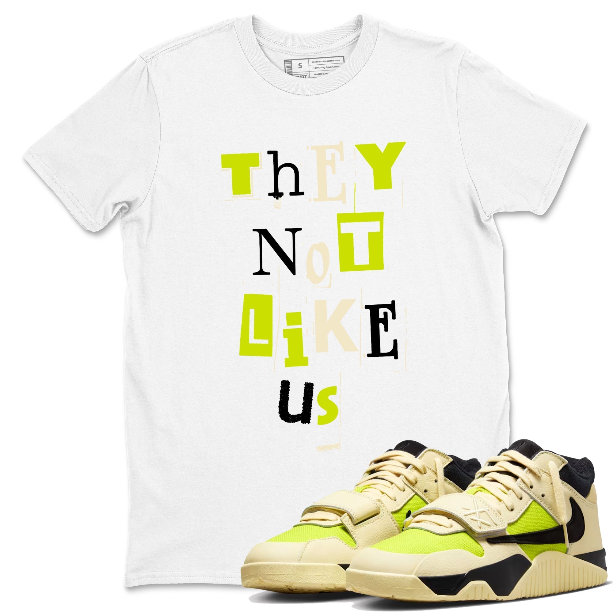 Vintage They Not Like Us snkmatch Tees - Jordan Jumpman Jack Travis Scott Bright Cactus