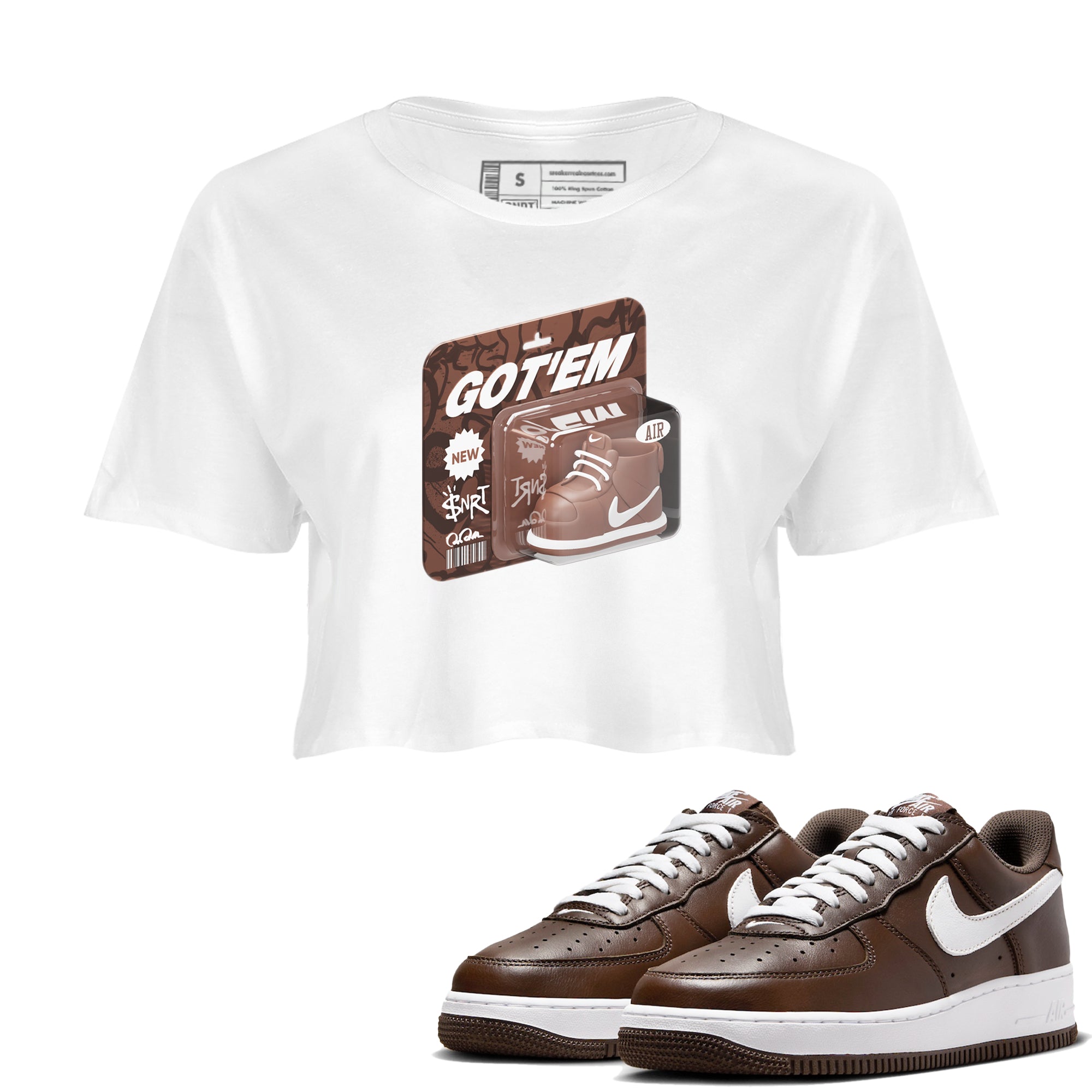 Vintage Toy Packaging snkmatch Women's Top - Air Force 1 Chocolate