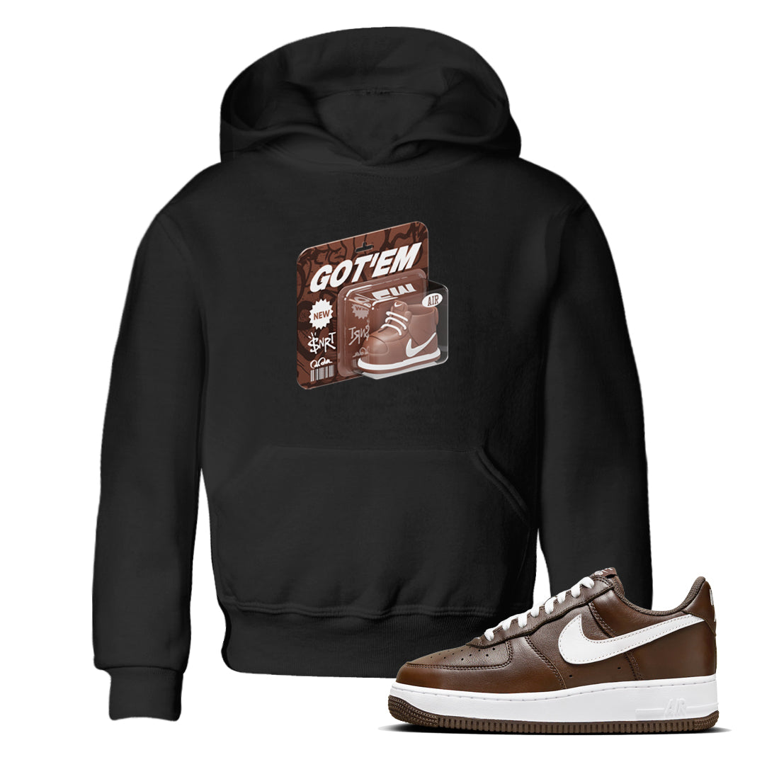 Vintage Toy Packaging snkmatch Tee Kids - Air Force 1 Chocolate
