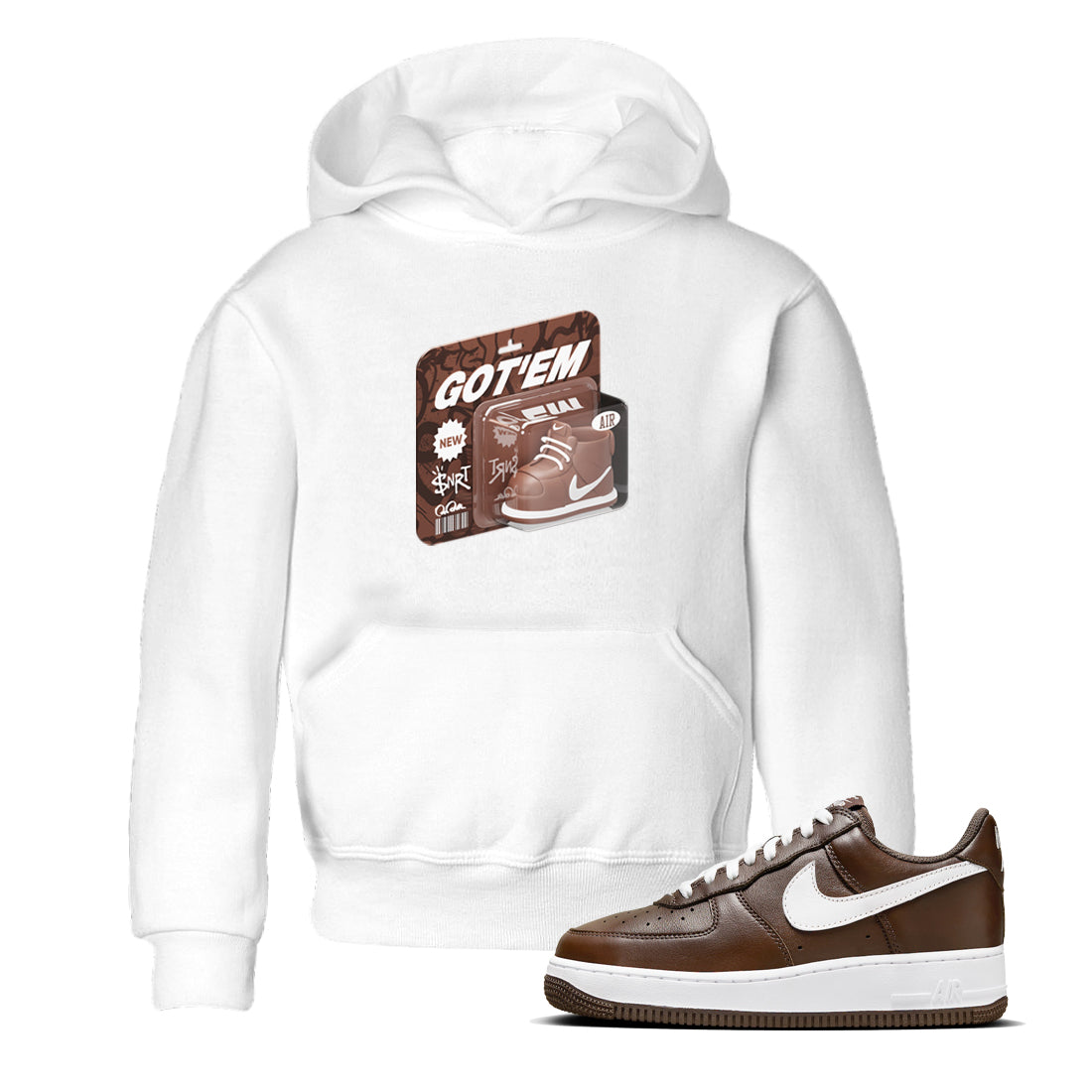Vintage Toy Packaging snkmatch Tee Kids - Air Force 1 Chocolate