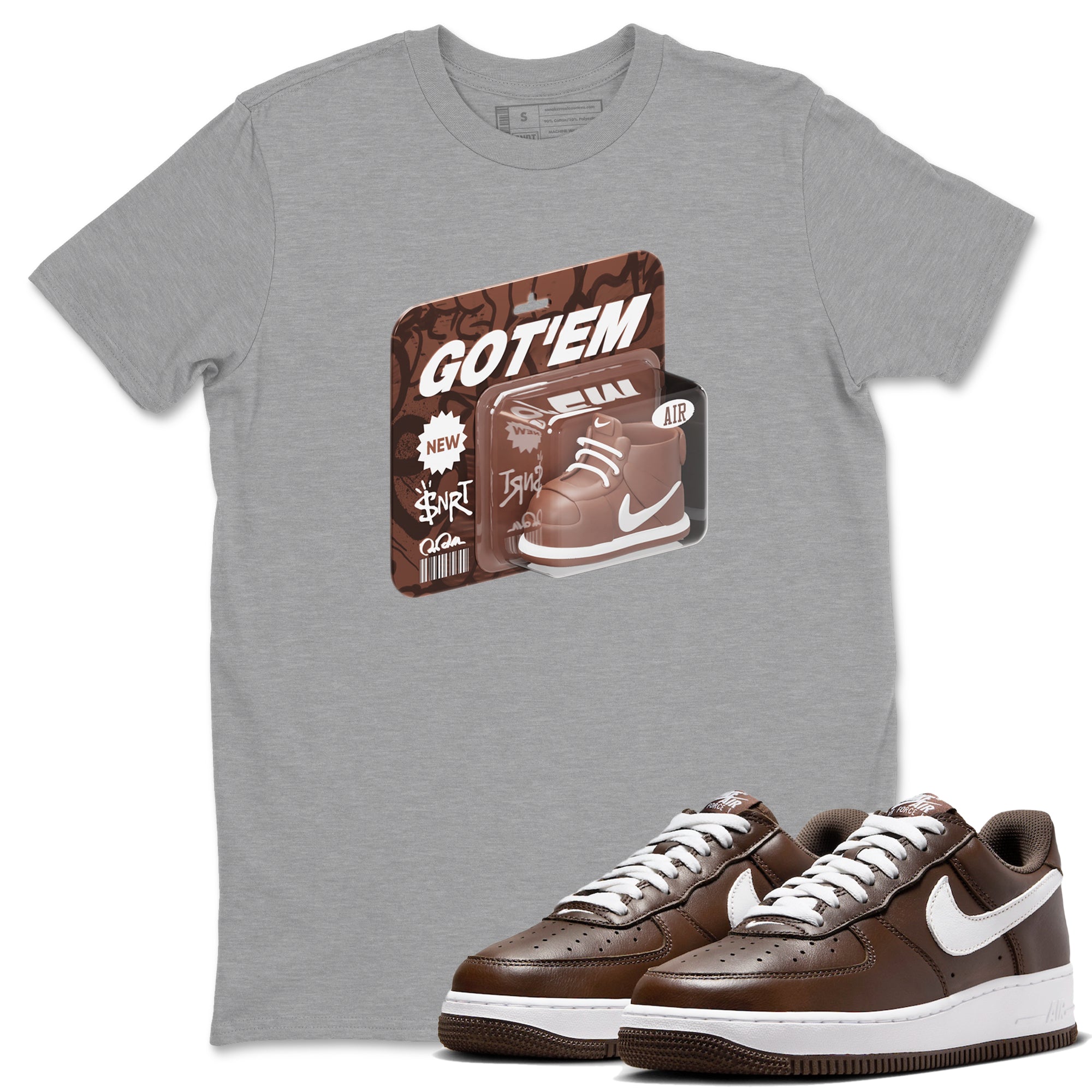 Vintage Toy Packaging snkmatch Tee - Air Force 1 Chocolate