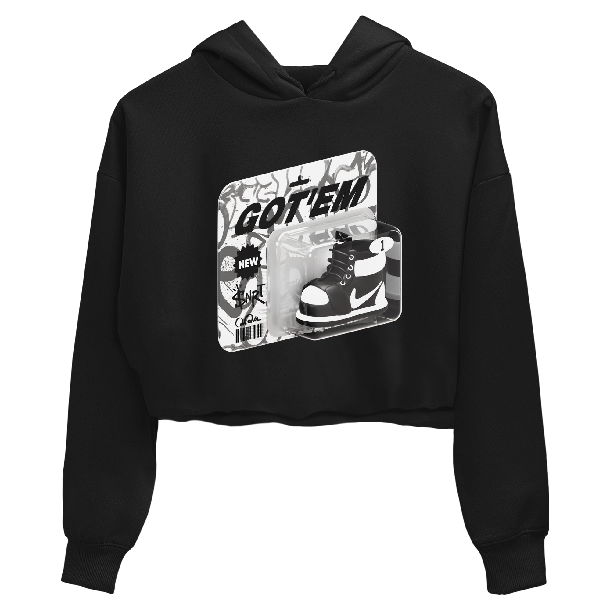 Vintage Toy Packaging snkmatch Women's Top - Air Jordan 1 Black White