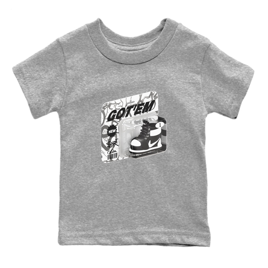 Vintage Toy Packaging snkmatch Tees Kids - Air Jordan 1 Black White
