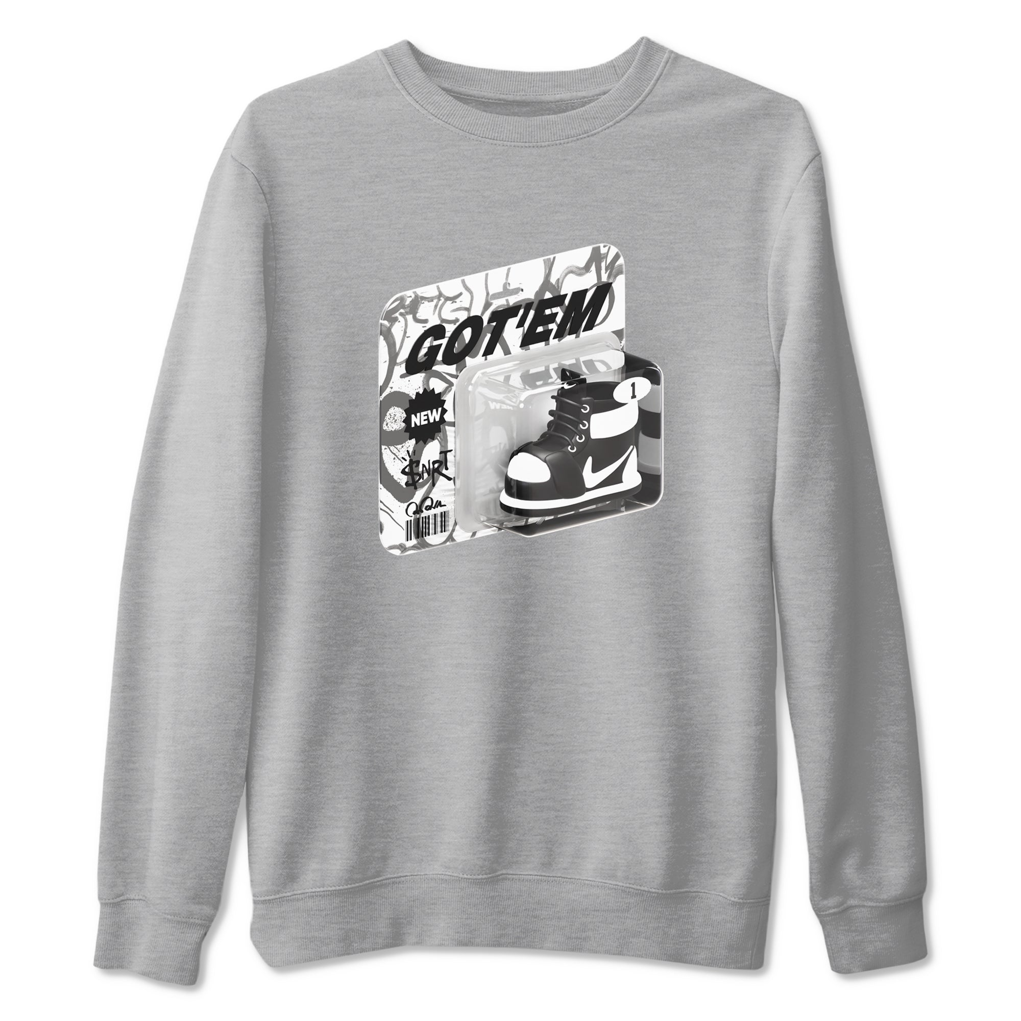 Vintage Toy Packaging snkmatch Tees - Air Jordan 1 Black White