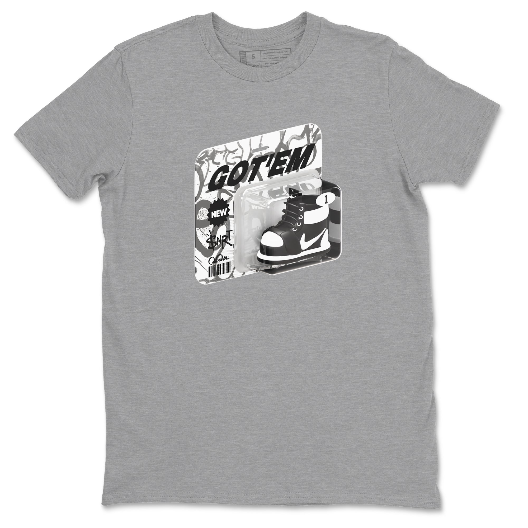 Vintage Toy Packaging snkmatch Tees - Air Jordan 1 Black White