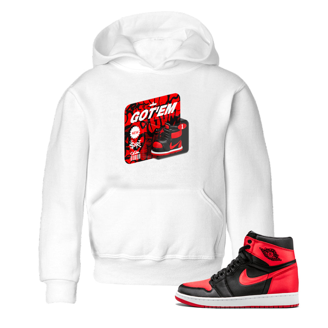 Vintage Toy Packaging snkmatch Tee Kids - Air Jordan 1 Satin Bred