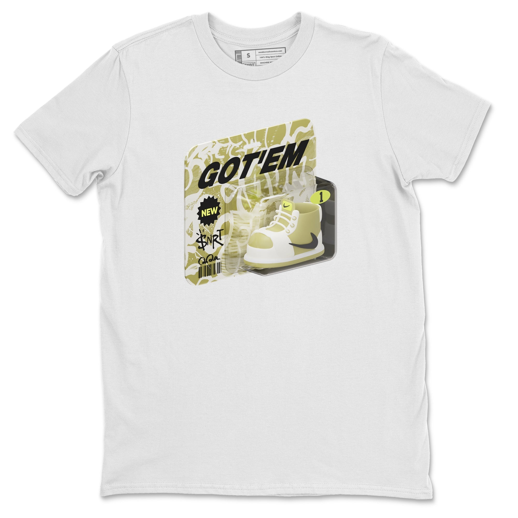 Vintage Toy Packaging snkmatch Tee - Air Jordan 1 Travis Scott Golf Olive