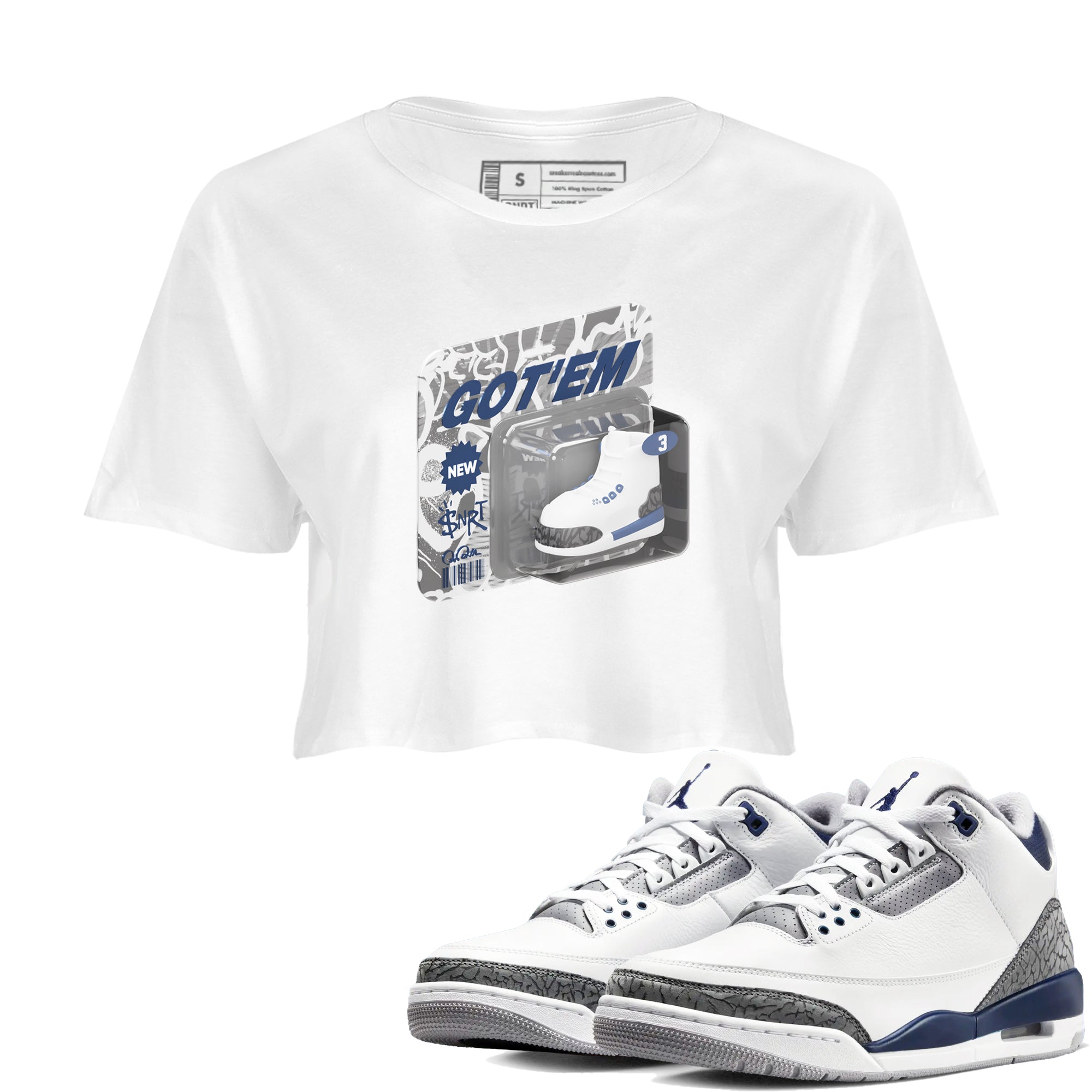 Vintage Toy Packaging snkmatch Women's Top - Air Jordan 3 Midnight Navy 2023