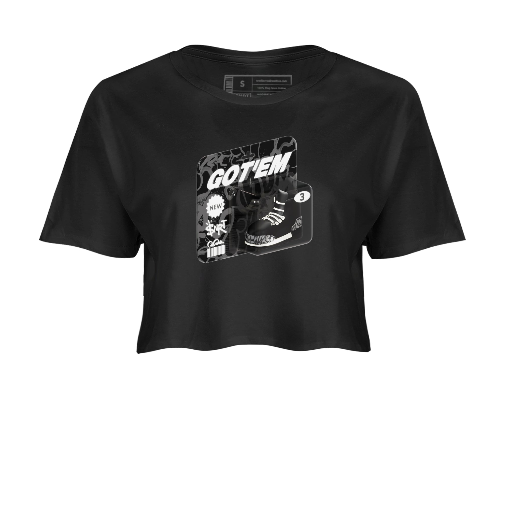Vintage Toy Packaging snkmatch Women's Top - Air Jordan 3 Off Noir