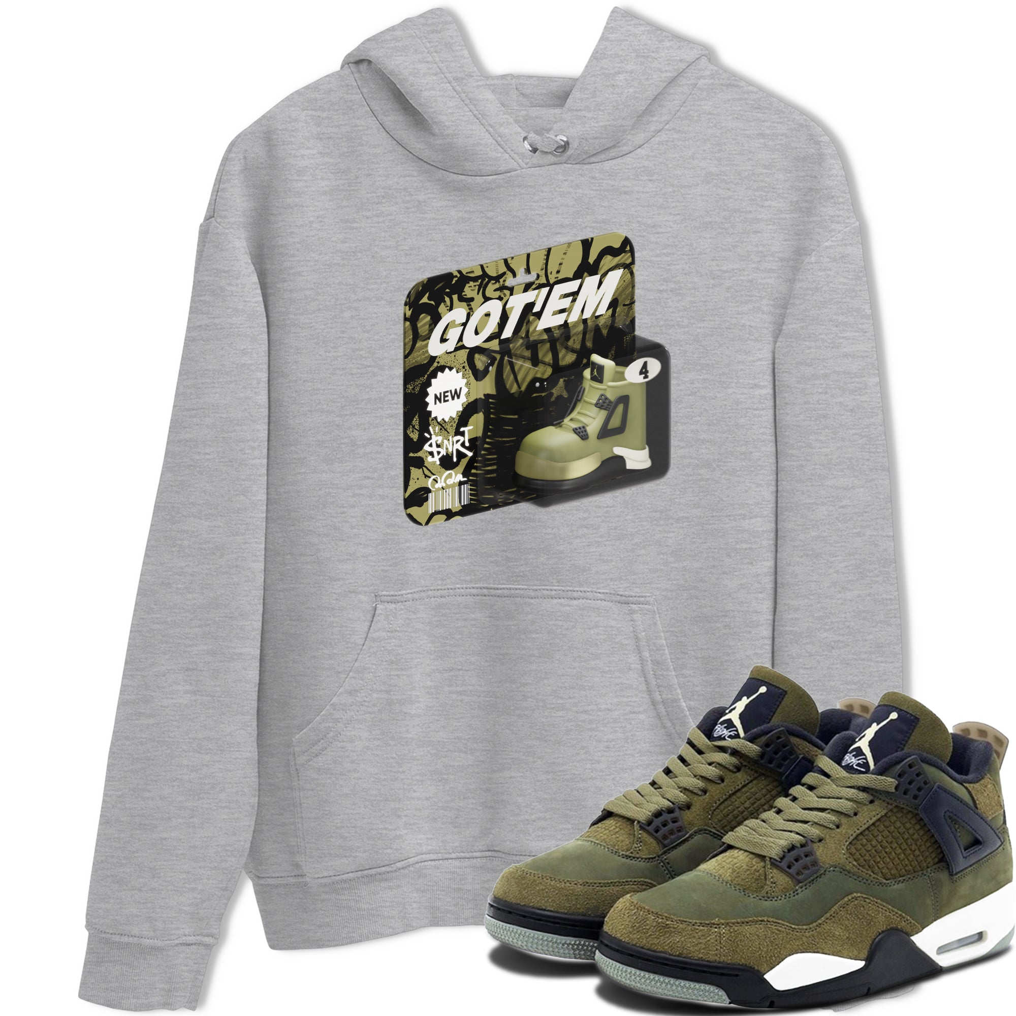 Vintage Toy Packaging snkmatch Tee - Air Jordan 4 Medium Olive