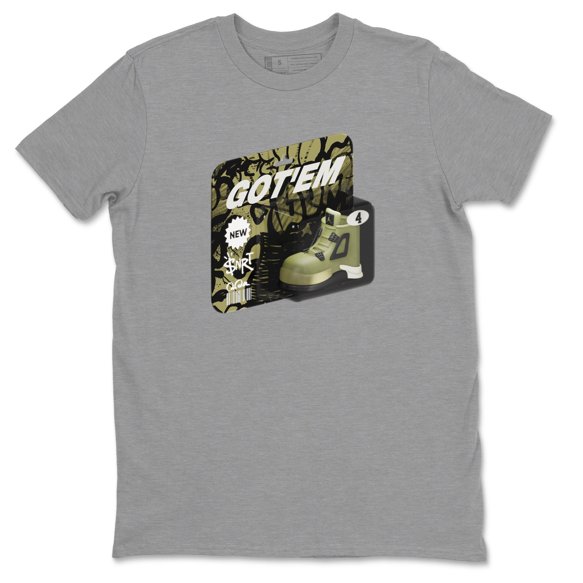 Vintage Toy Packaging snkmatch Tee - Air Jordan 4 Medium Olive