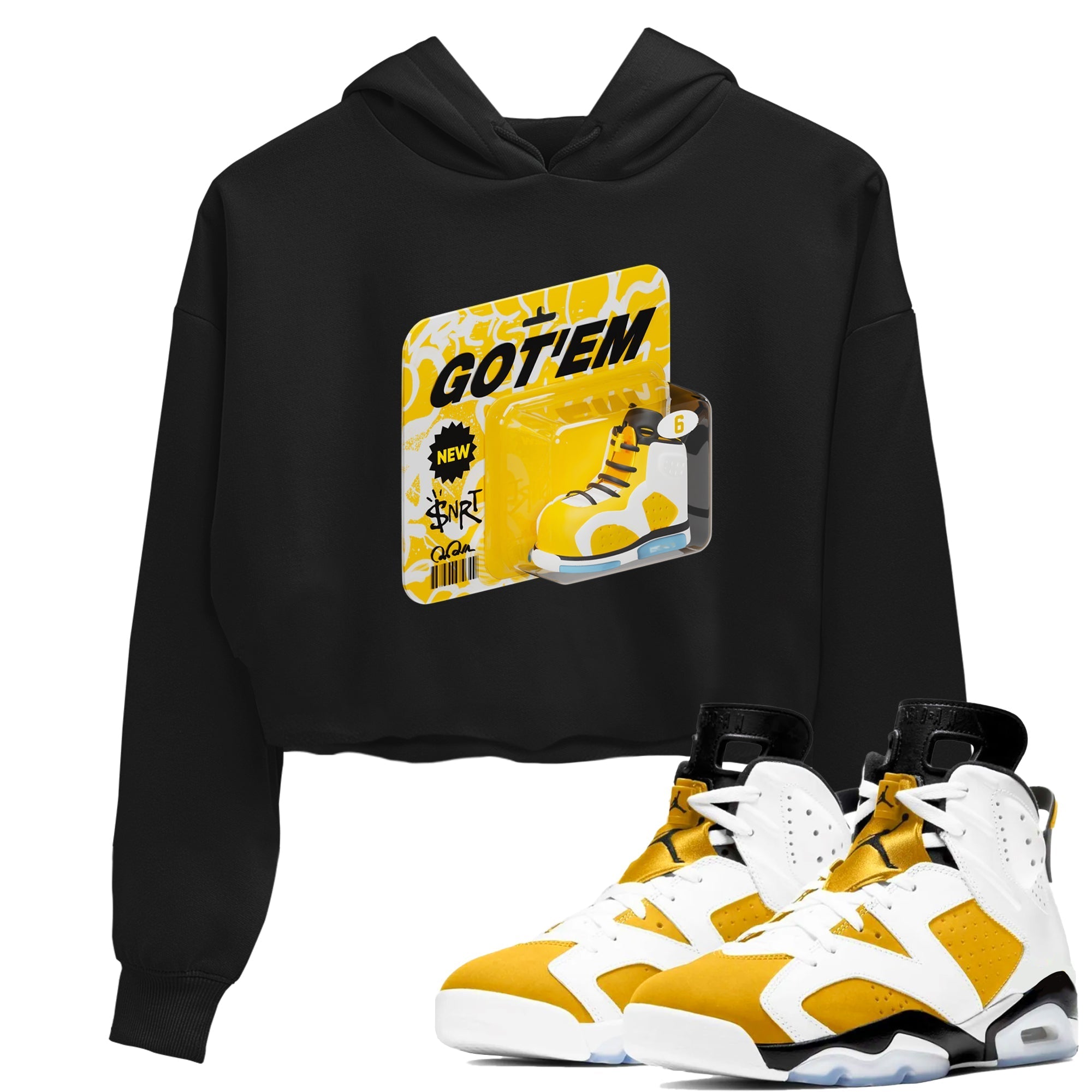 Vintage Toy Packaging snkmatch Women's Top - Air Jordan 6 Yellow Ochre