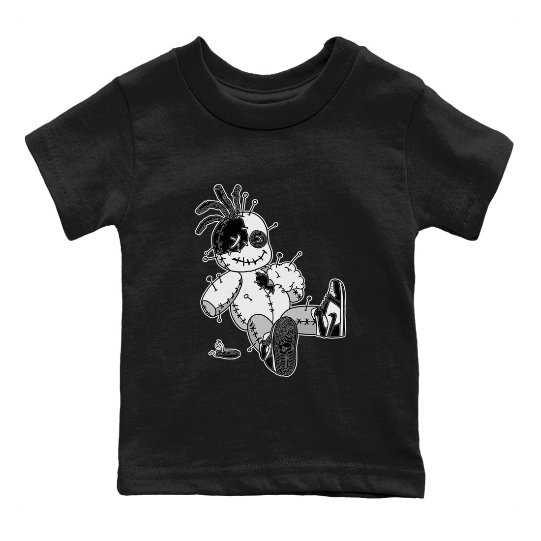 Voodoo Doll Kids Tops - Air Jordan 1 Black White