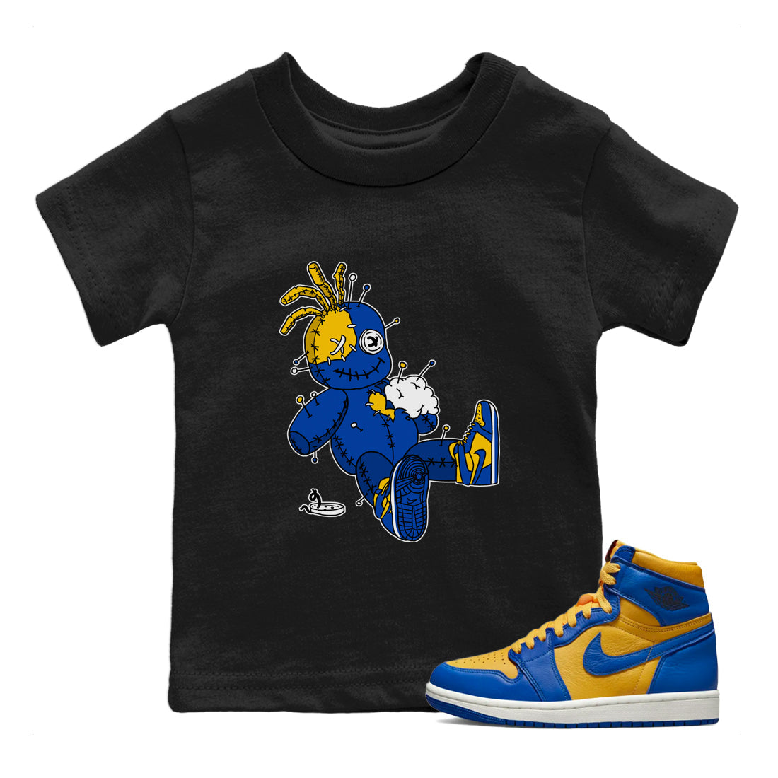 Voodoo Doll Kids Tops - Air Jordan 1 Game Royal Varsity Maize