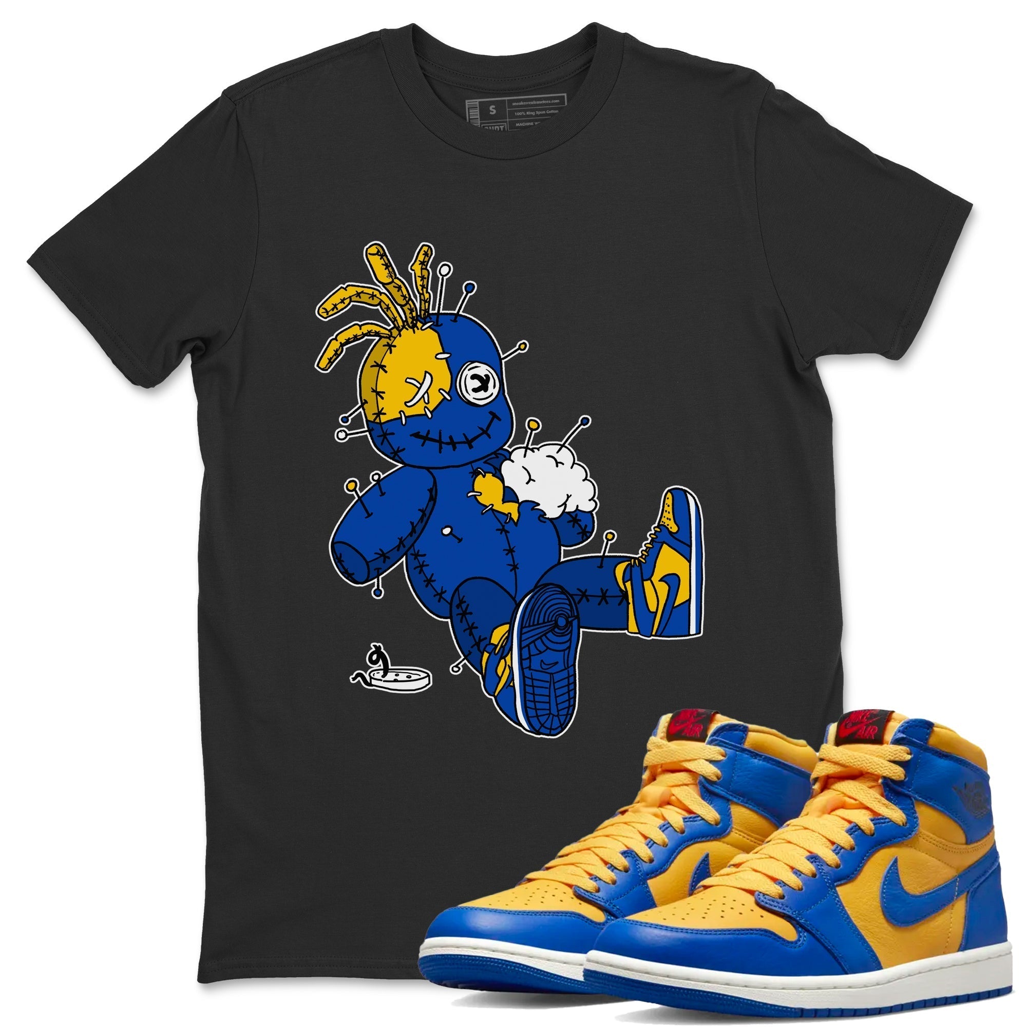 Voodoo Doll Unisex Tops - Air Jordan 1 Game Royal Varsity Maize