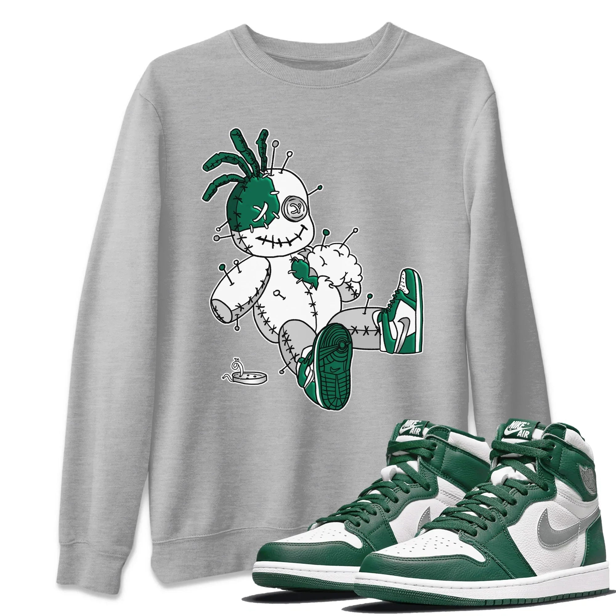 Voodoo Doll Unisex Tops - Air Jordan 1 Gorge Green