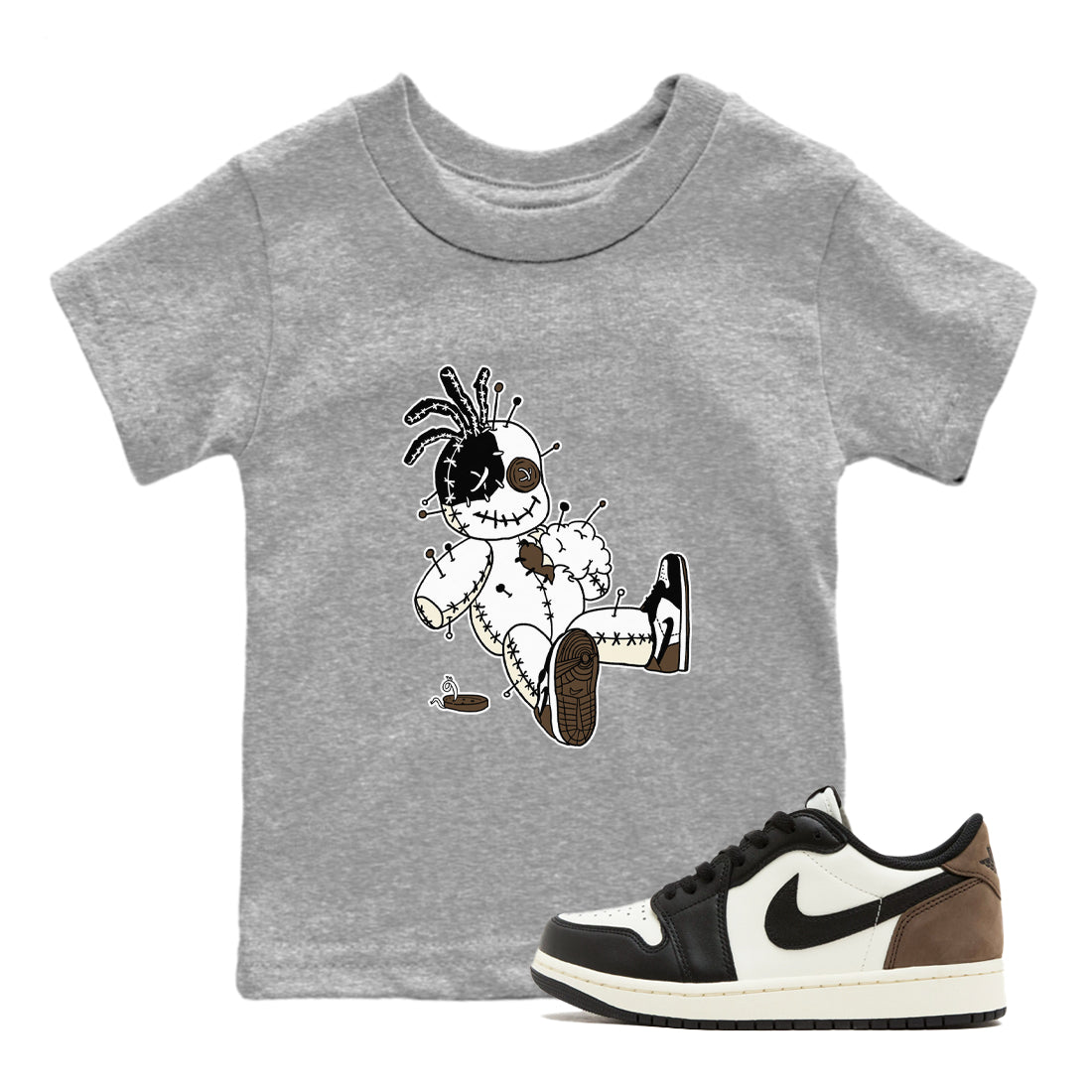 Voodoo Doll snkmatch Tees Kids - Air Jordan 1 Mocha