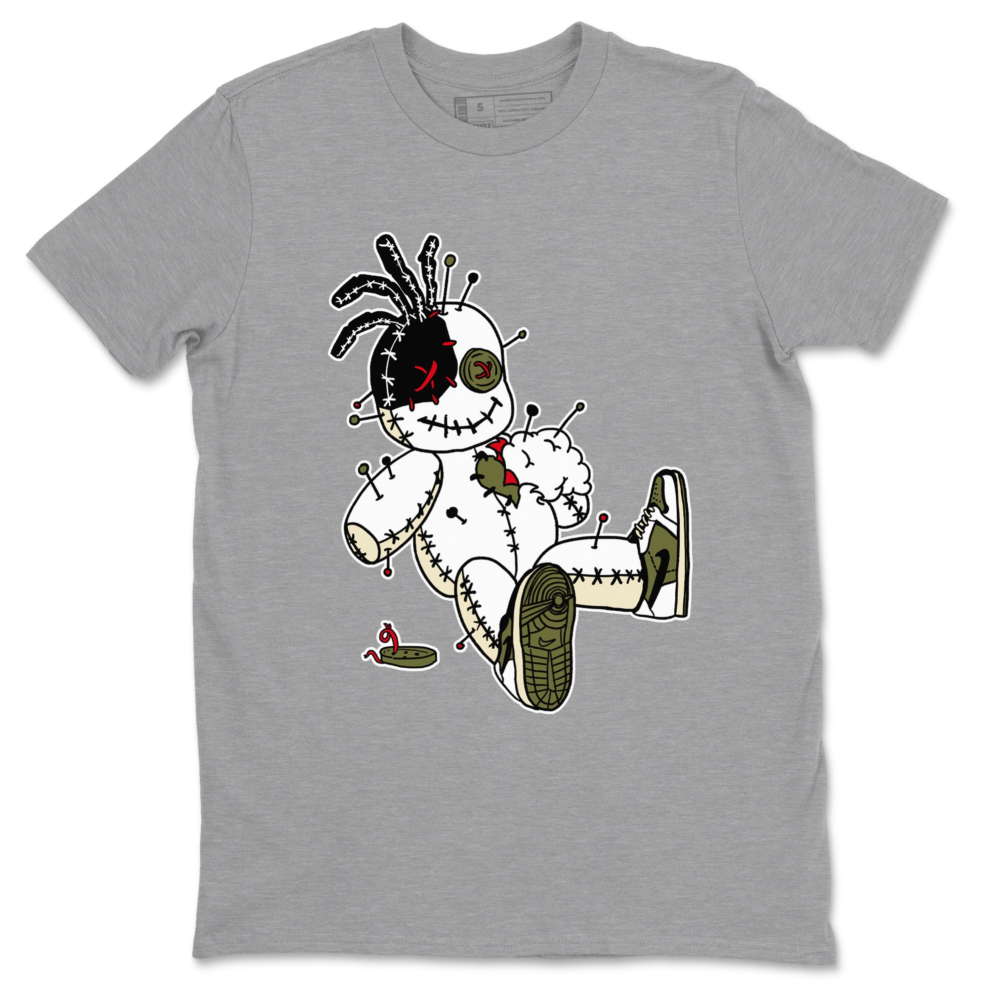 Voodoo Doll snkmatch Tees - Air Jordan 1 Travis Scott Medium Olive
