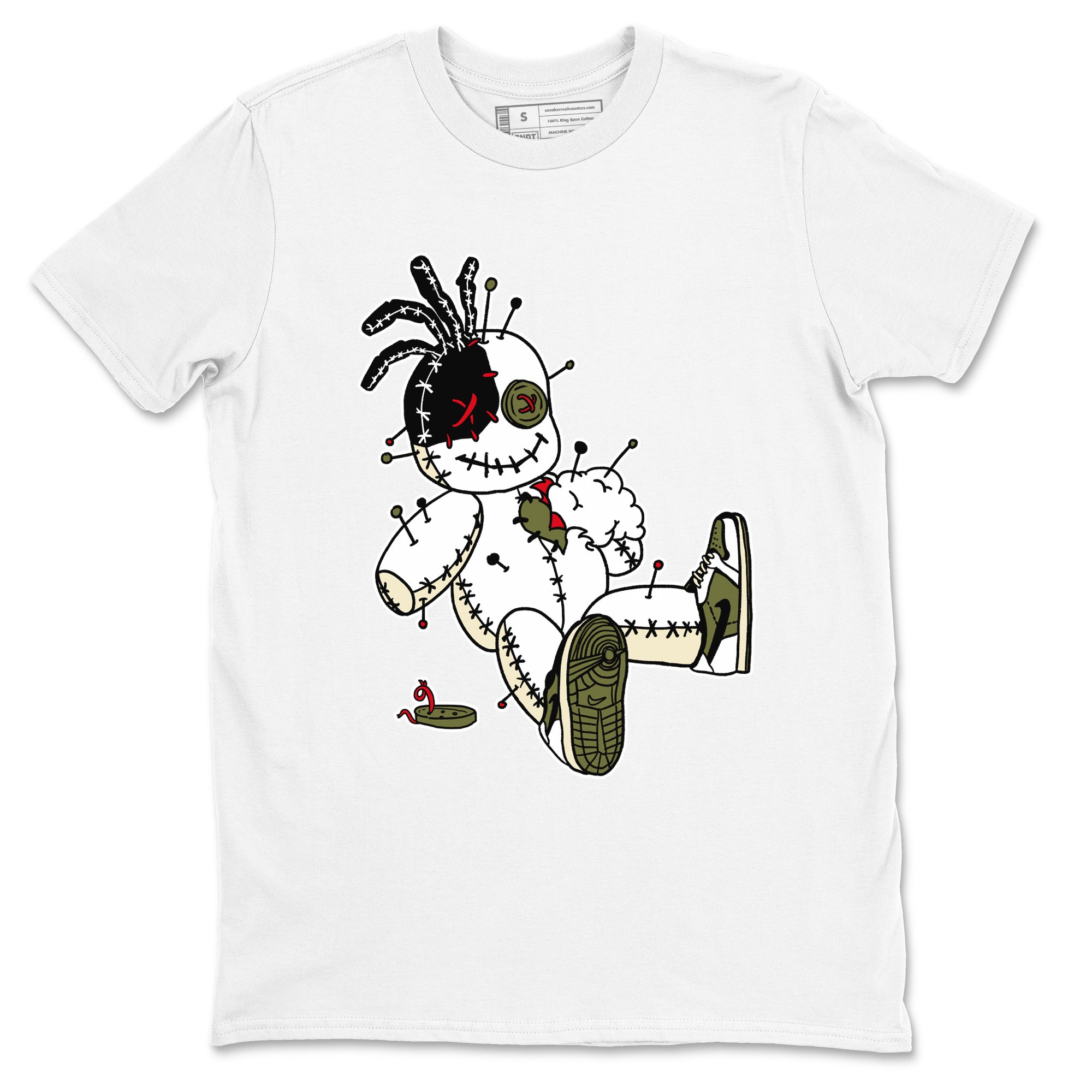 Voodoo Doll snkmatch Tees - Air Jordan 1 Travis Scott Medium Olive