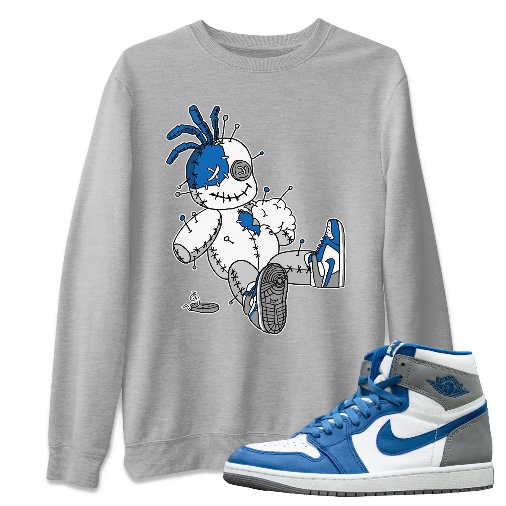 Voodoo Doll Unisex Tops - Air Jordan 1 True Blue