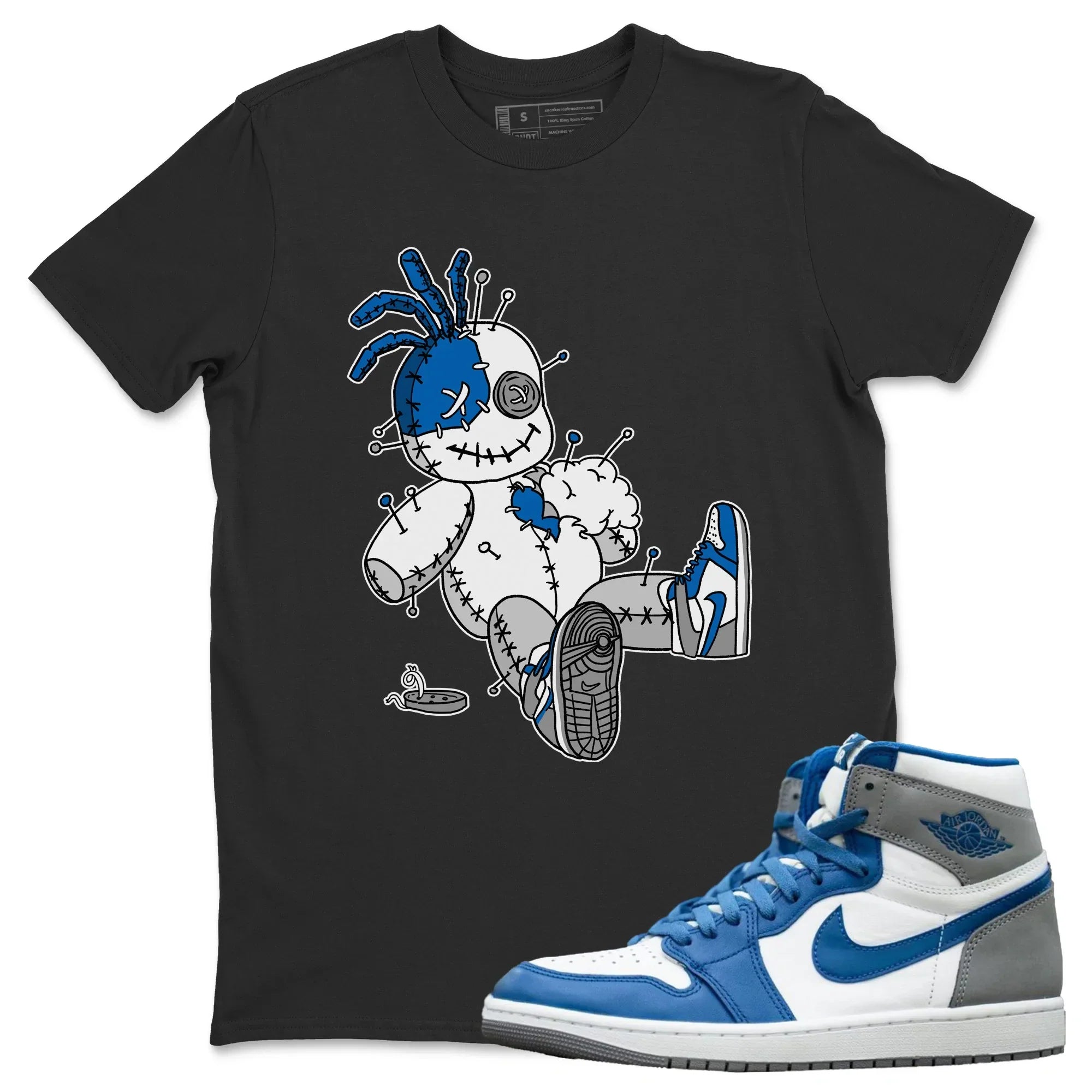 Voodoo Doll Unisex Tops - Air Jordan 1 True Blue