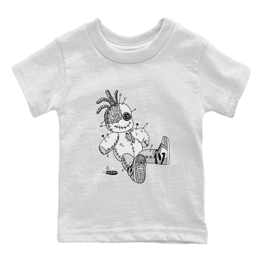 Voodoo Doll Kids Tops - Air Jordan 1 White Cement