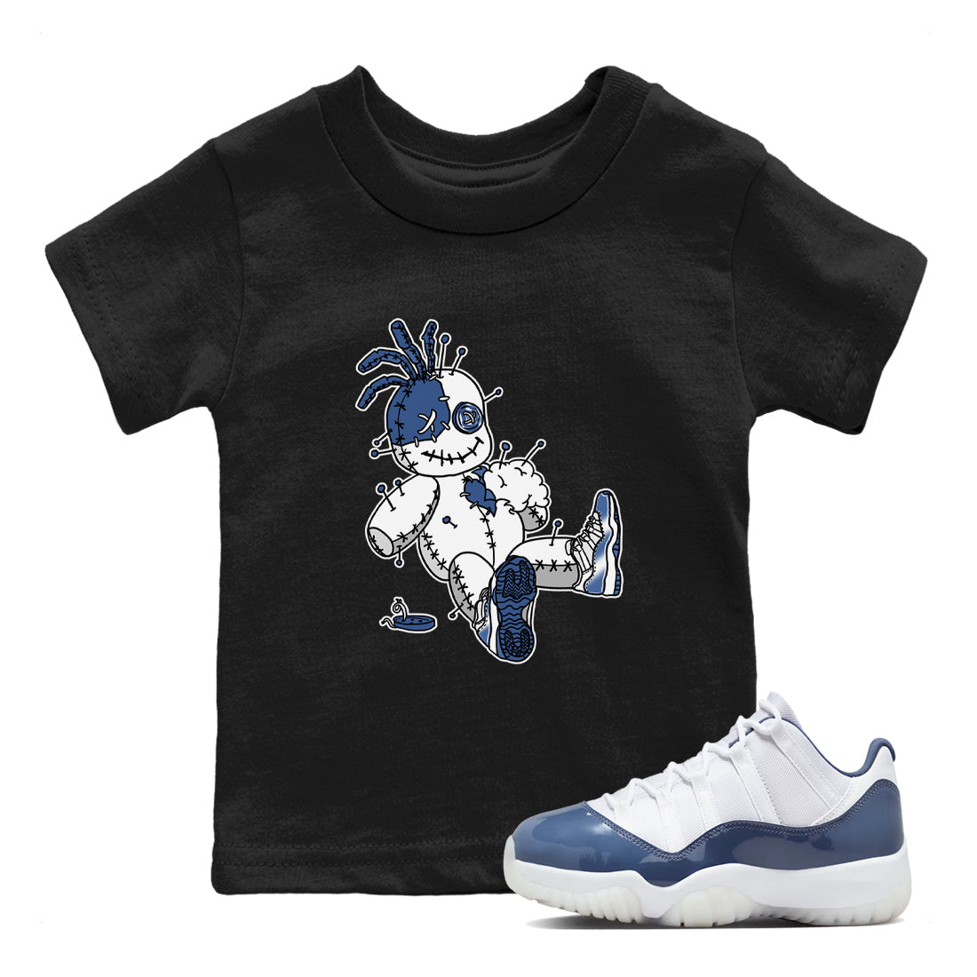 Voodoo Doll snkmatch Tees Kids - Air Jordan 11 Diffused Blue