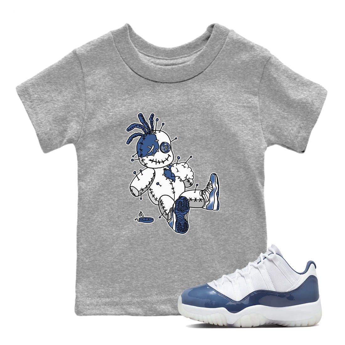 Voodoo Doll snkmatch Tees Kids - Air Jordan 11 Diffused Blue