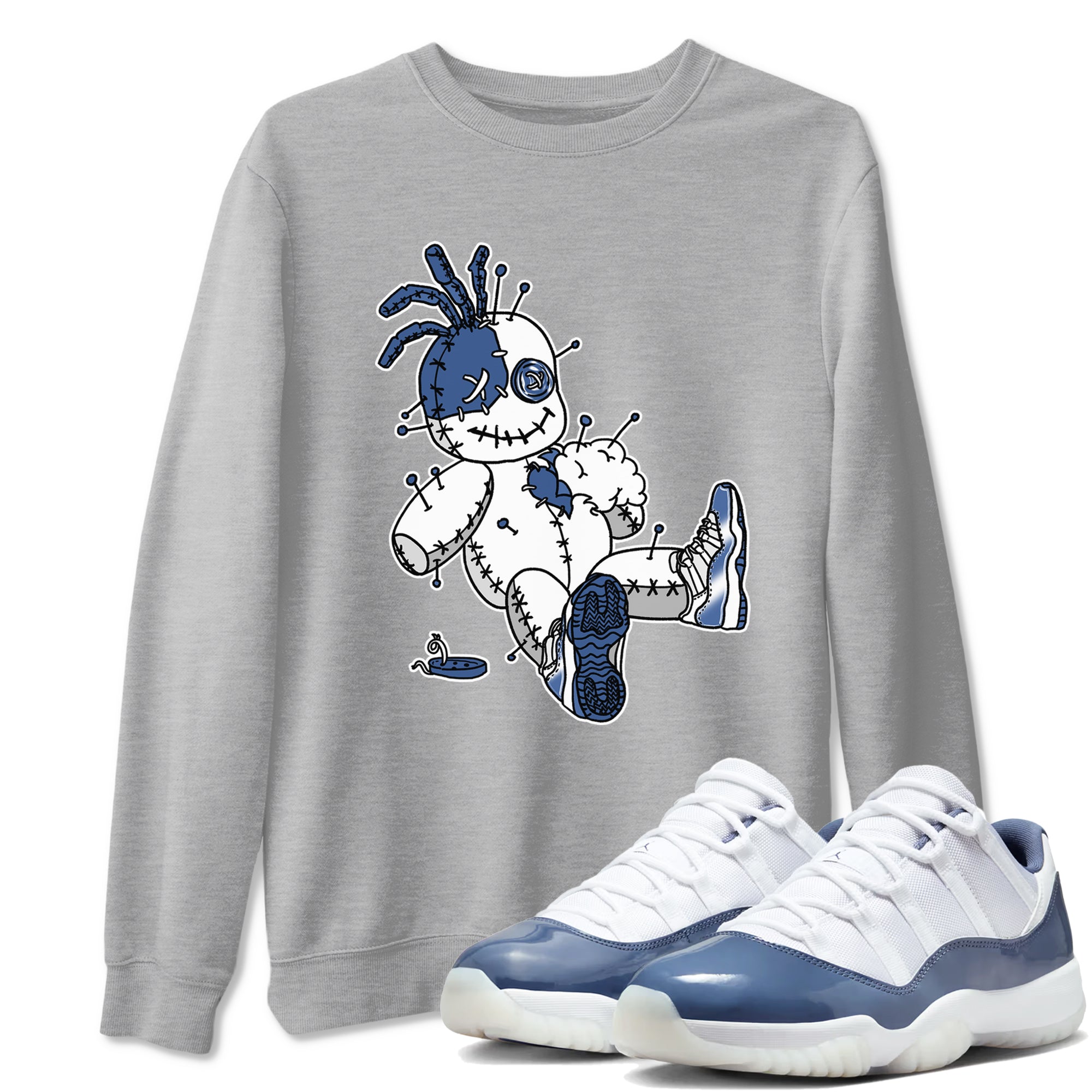 Voodoo Doll snkmatch Tees - Air Jordan 11 Diffused Blue