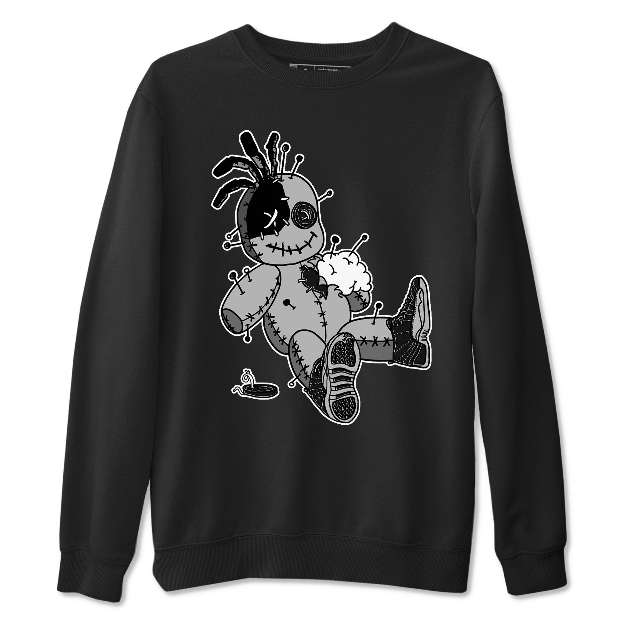Voodoo Doll snkmatch Tees - Air Jordan 12 Black Wolf Grey