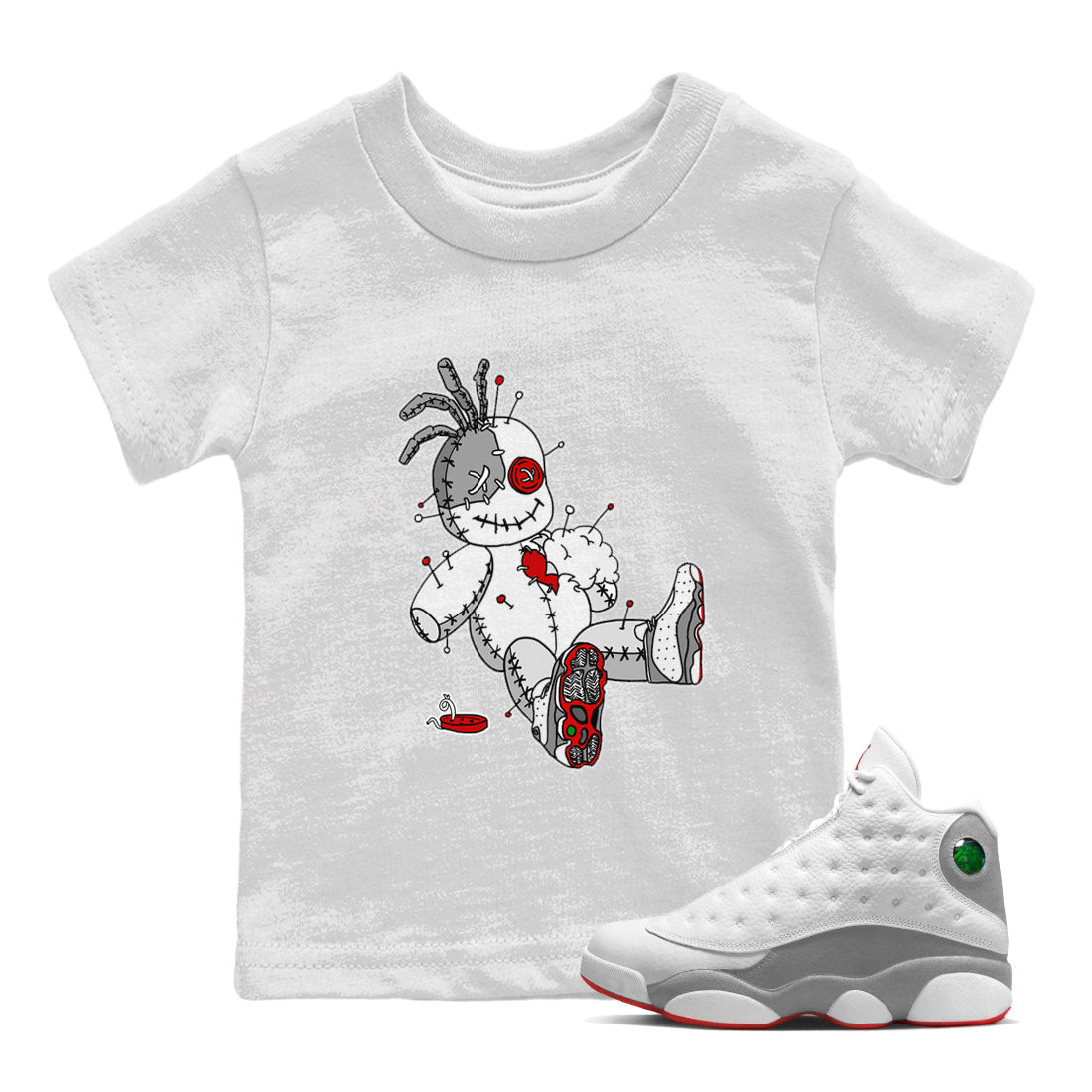 Voodoo Doll Kids Tops - Air Jordan 13 Wolf Grey