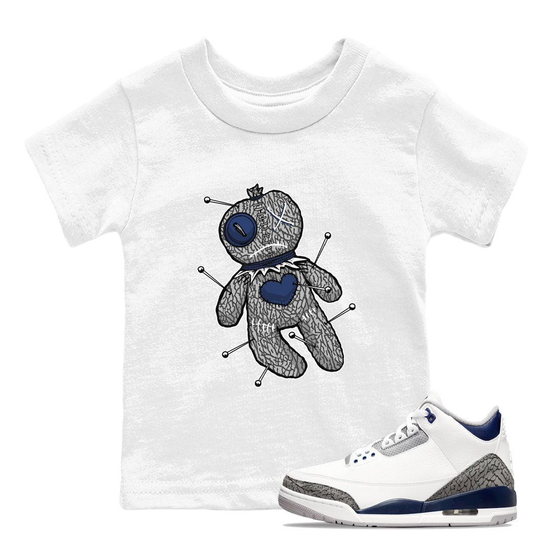 Voodoo Doll snkmatch Tees Kids - Air Jordan 3 Midnight Navy 2023