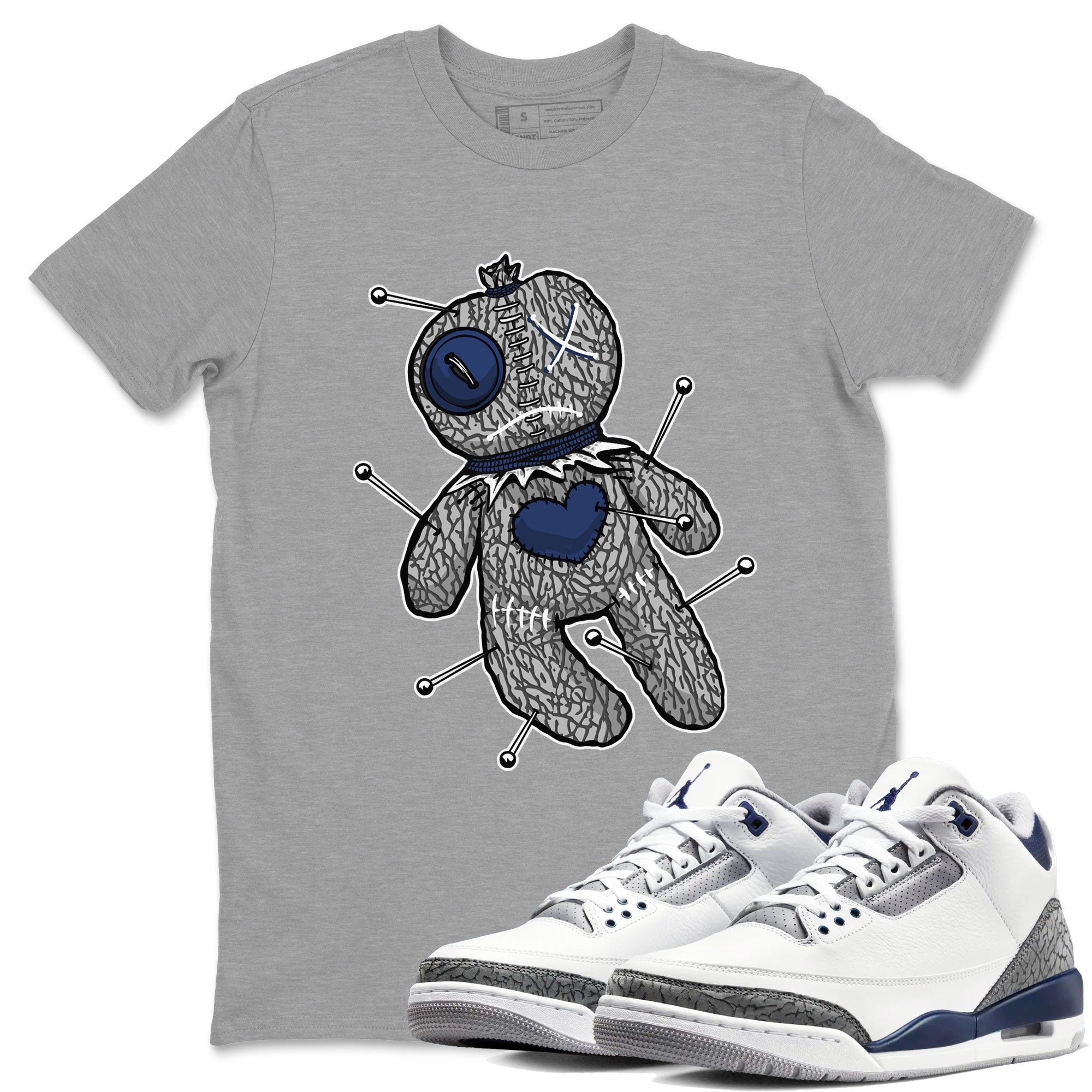 Voodoo Doll snkmatch Tees - Air Jordan 3 Midnight Navy 2023
