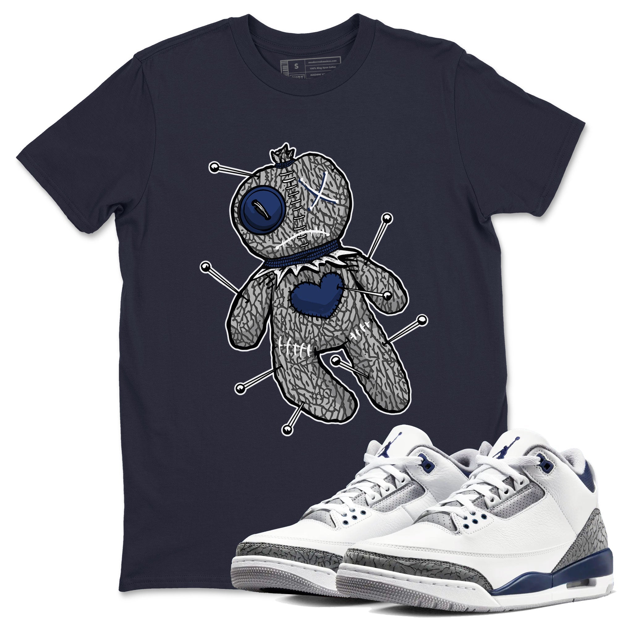 Voodoo Doll snkmatch Tees - Air Jordan 3 Midnight Navy 2023
