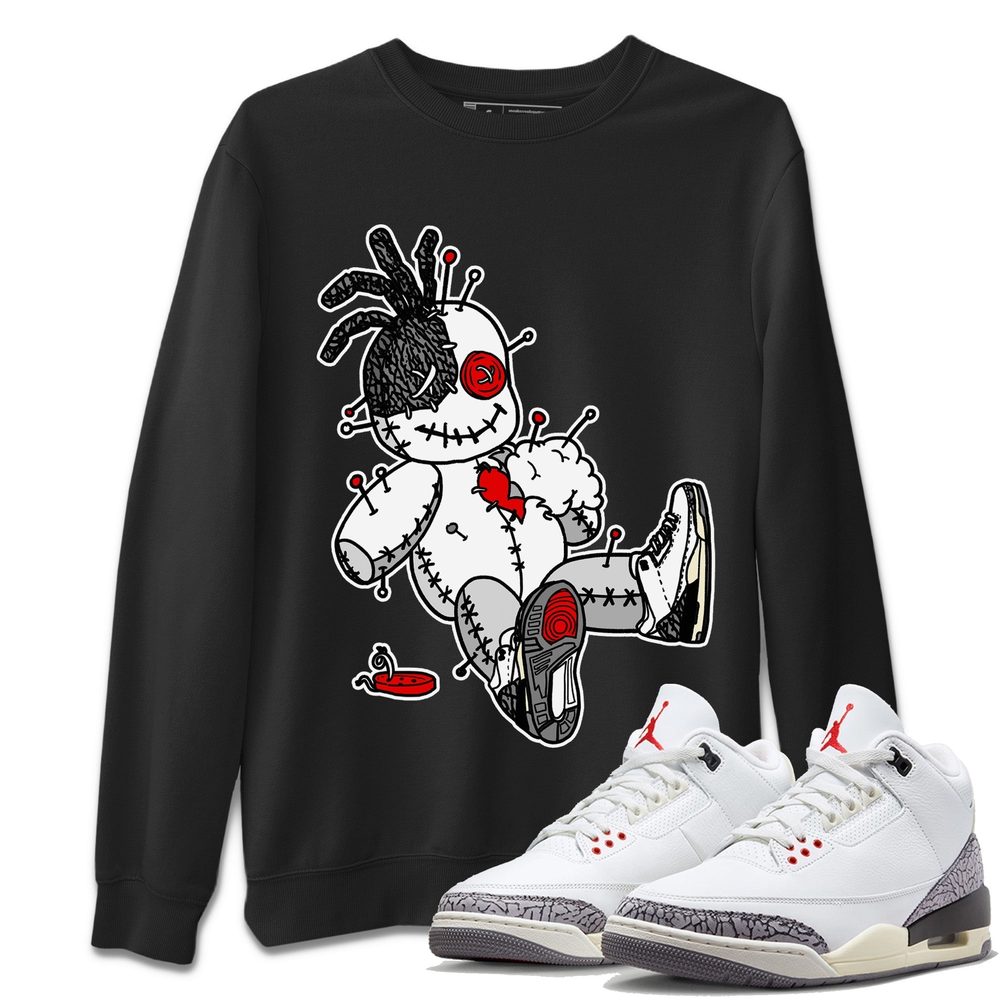 Voodoo Doll Unisex Tops - Air Jordan 3 White Cement