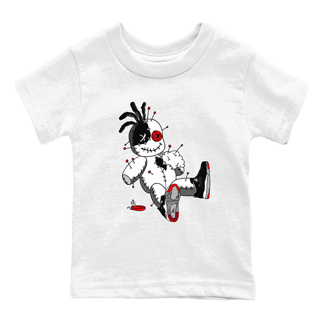 Voodoo Doll snkmatch Tees Kids - Air Jordan 4 Bred Reimagined