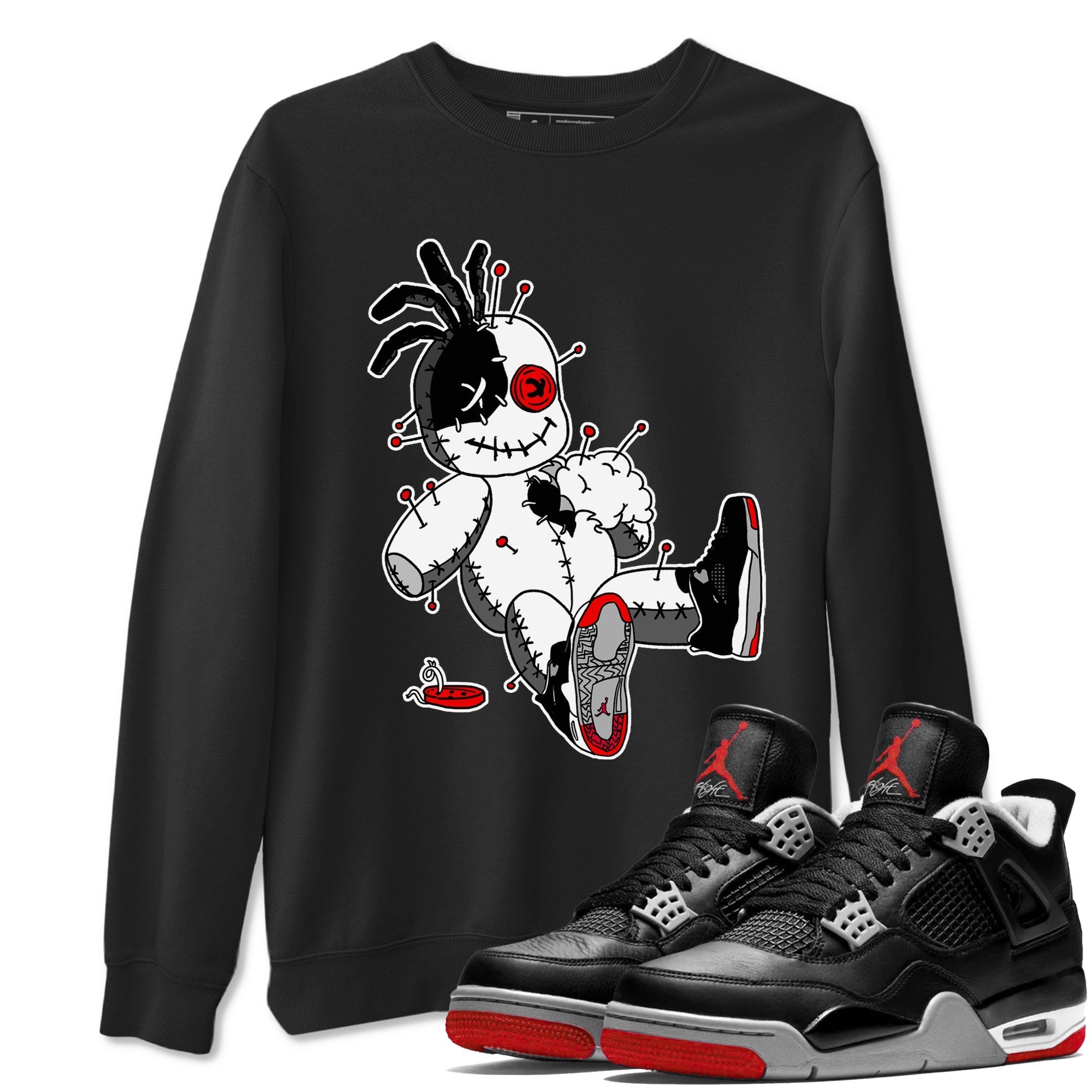 Voodoo Doll snkmatch Tees - Air Jordan 4 Bred Reimagined