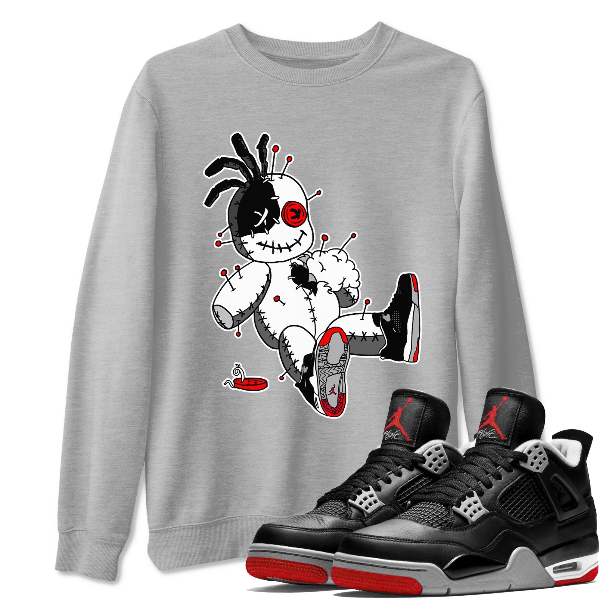 Voodoo Doll snkmatch Tees - Air Jordan 4 Bred Reimagined