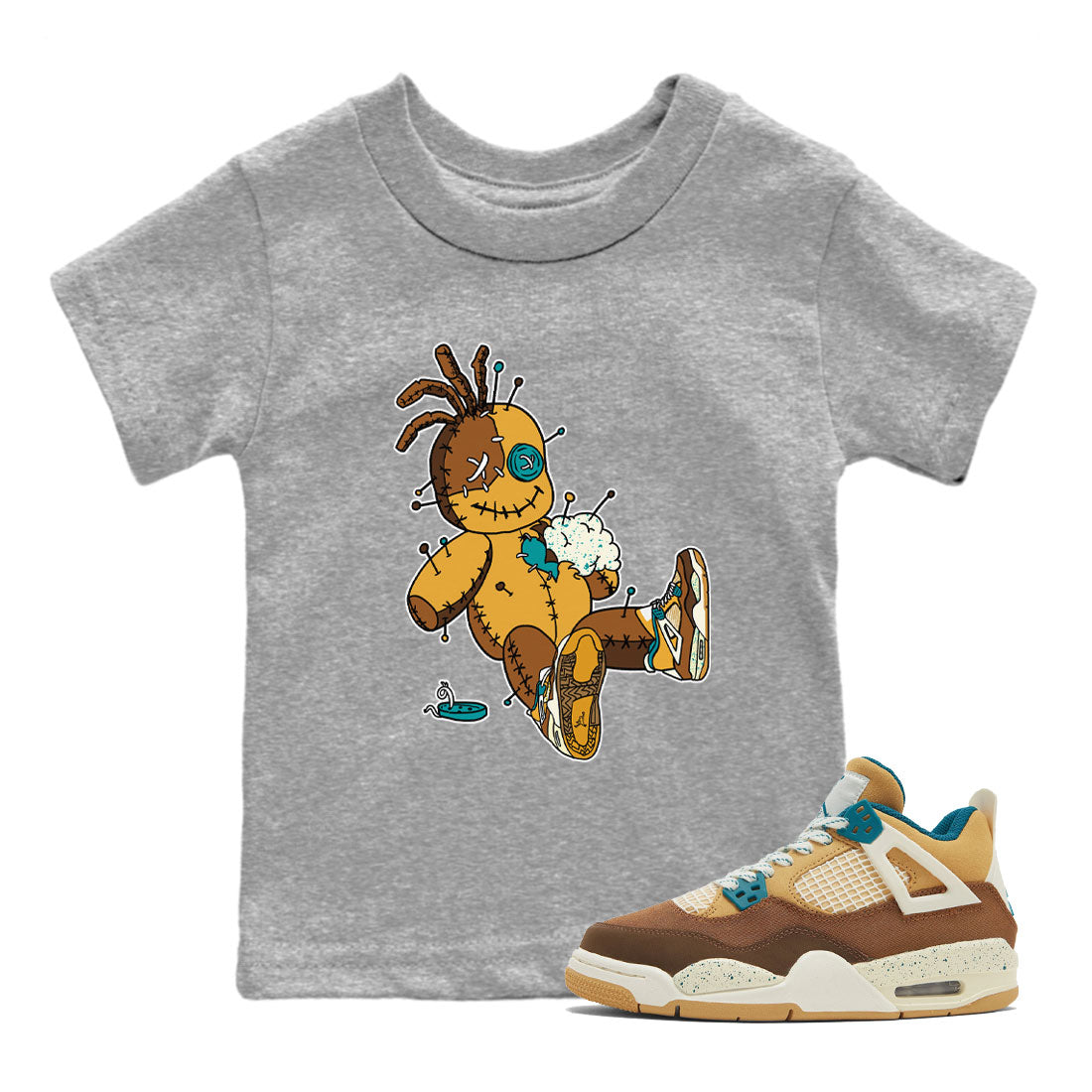 Voodoo Doll snkmatch Tee Kids - Air Jordan 4 Cacao Wow