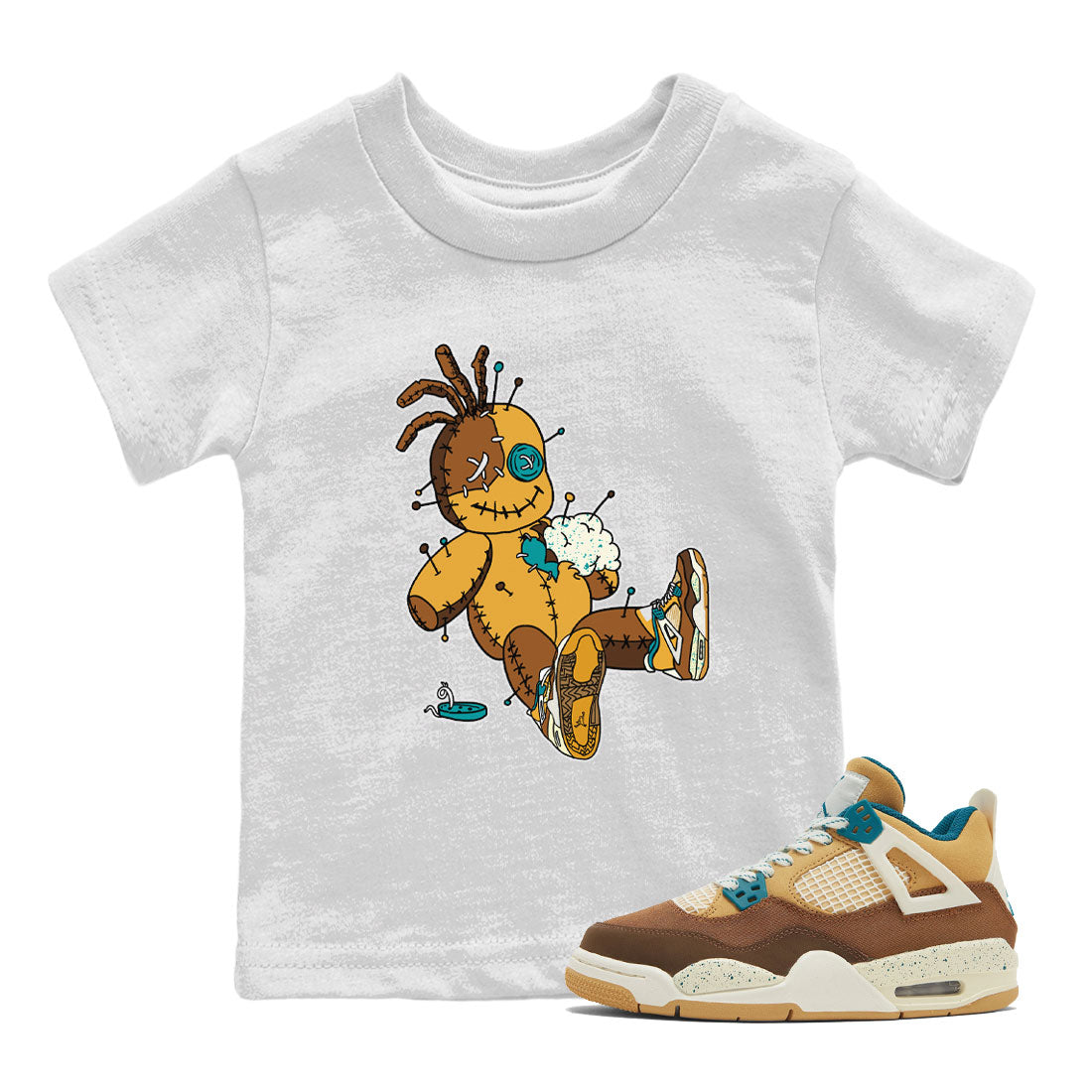 Voodoo Doll snkmatch Tee Kids - Air Jordan 4 Cacao Wow