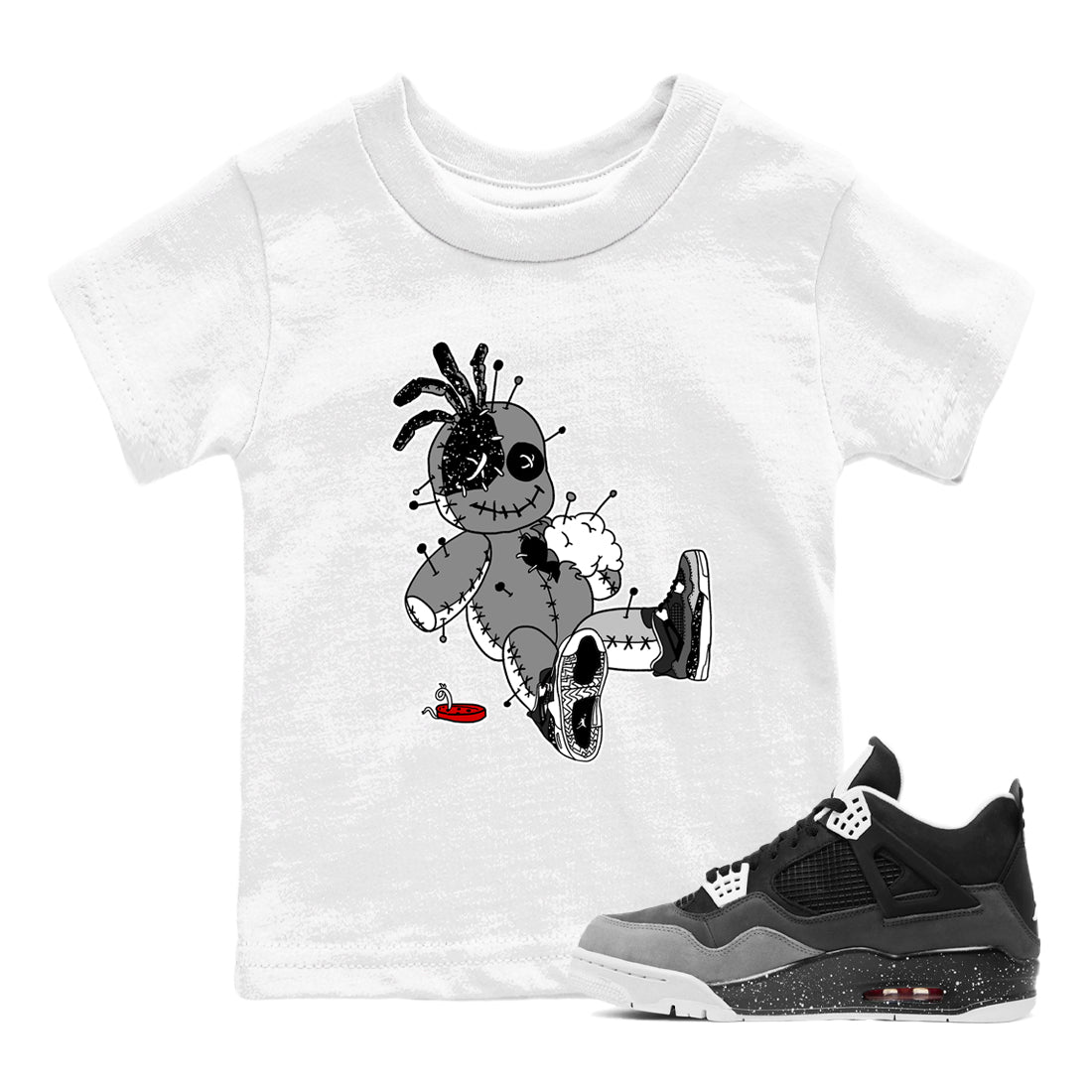 Voodoo Doll snkmatch Tees Kids - Air Jordan 4 Fear
