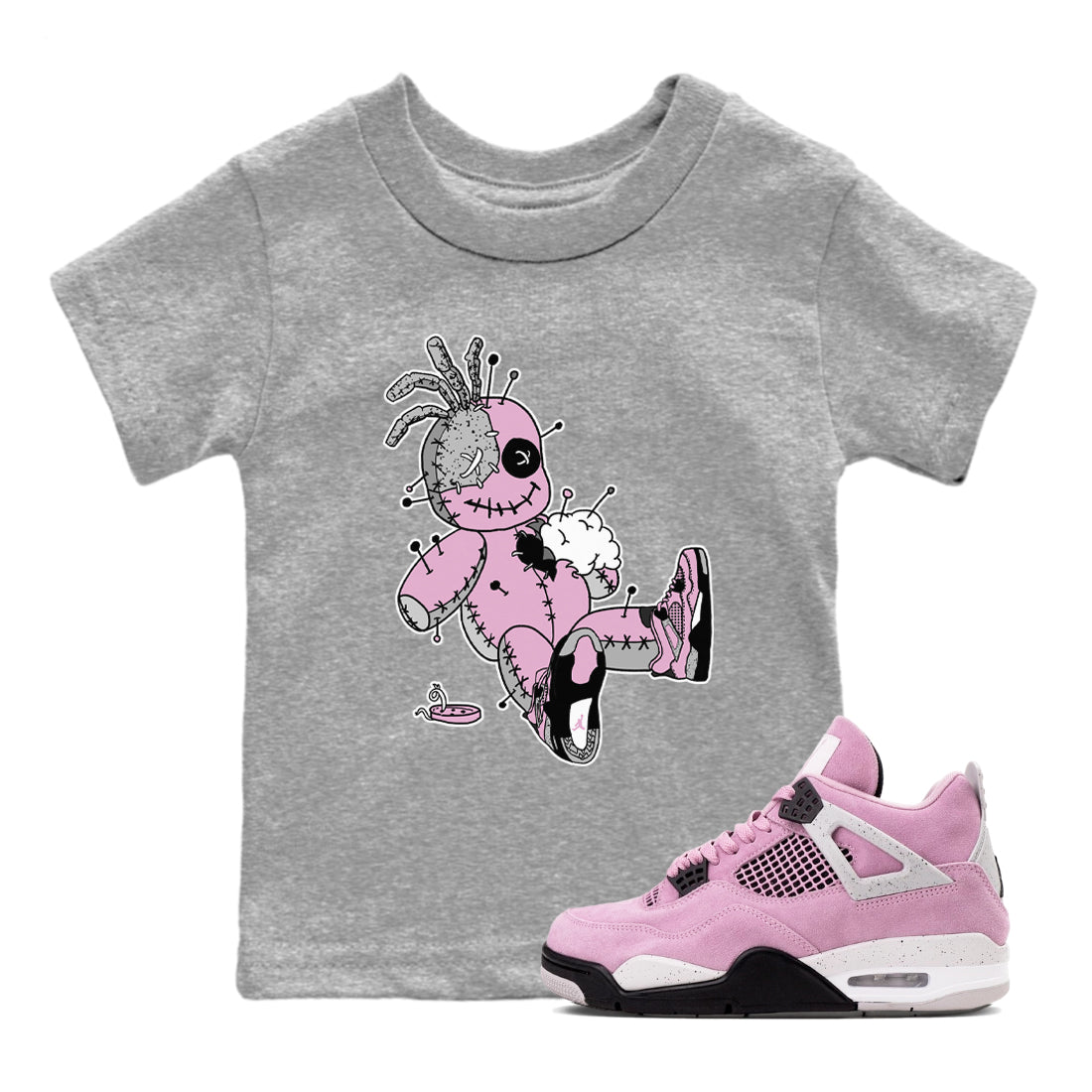 Voodoo Doll snkmatch Tees Kids - Air Jordan 4 Orchid