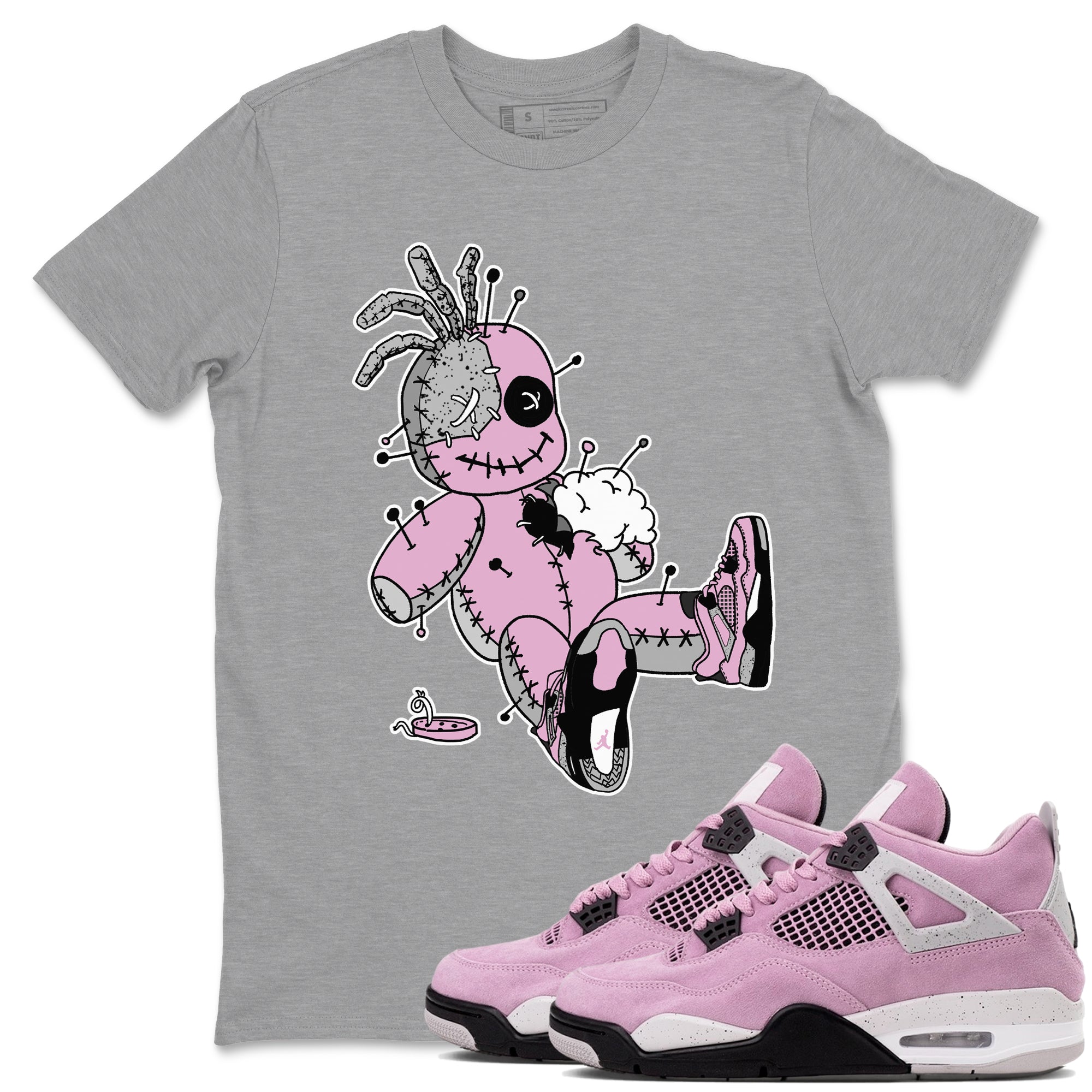 Voodoo Doll snkmatch Tees - Air Jordan 4 Orchid