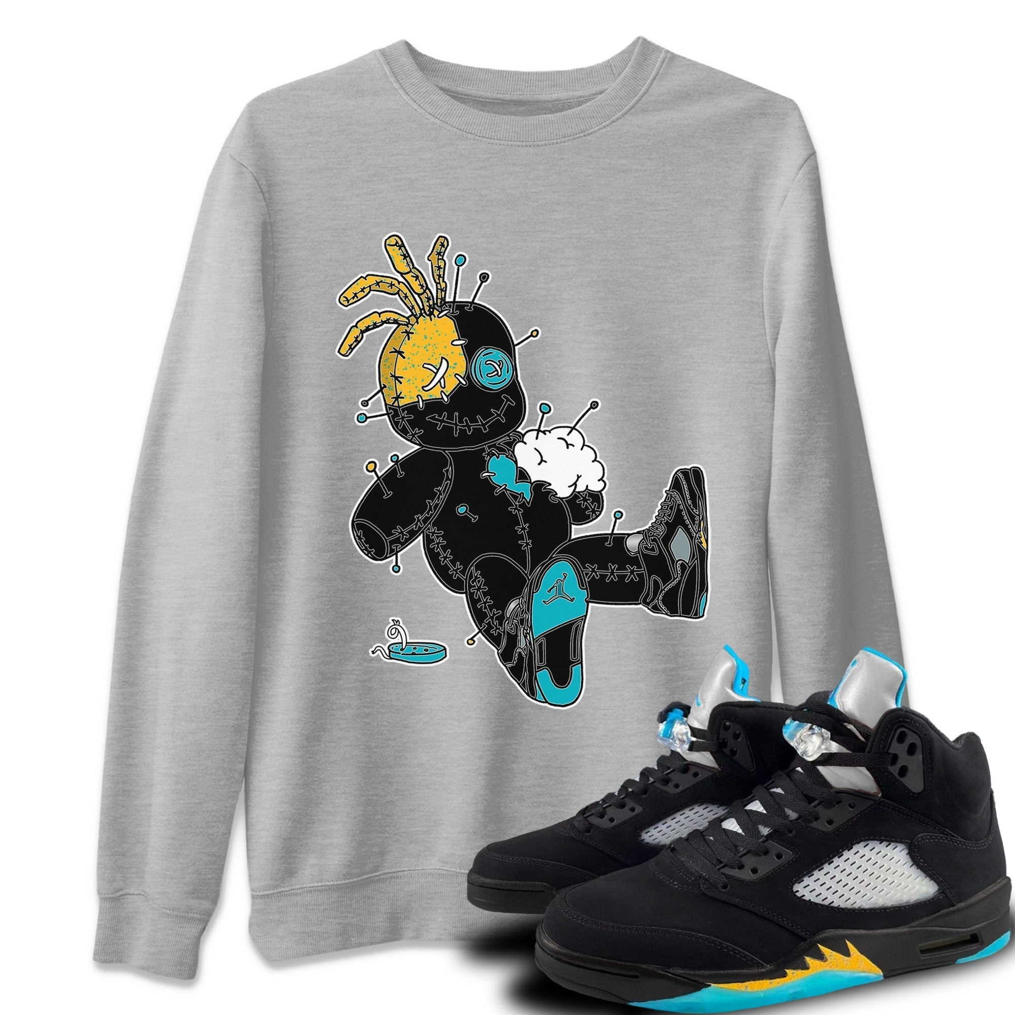 Voodoo Doll Unisex Tops - Air Jordan 5 Aqua