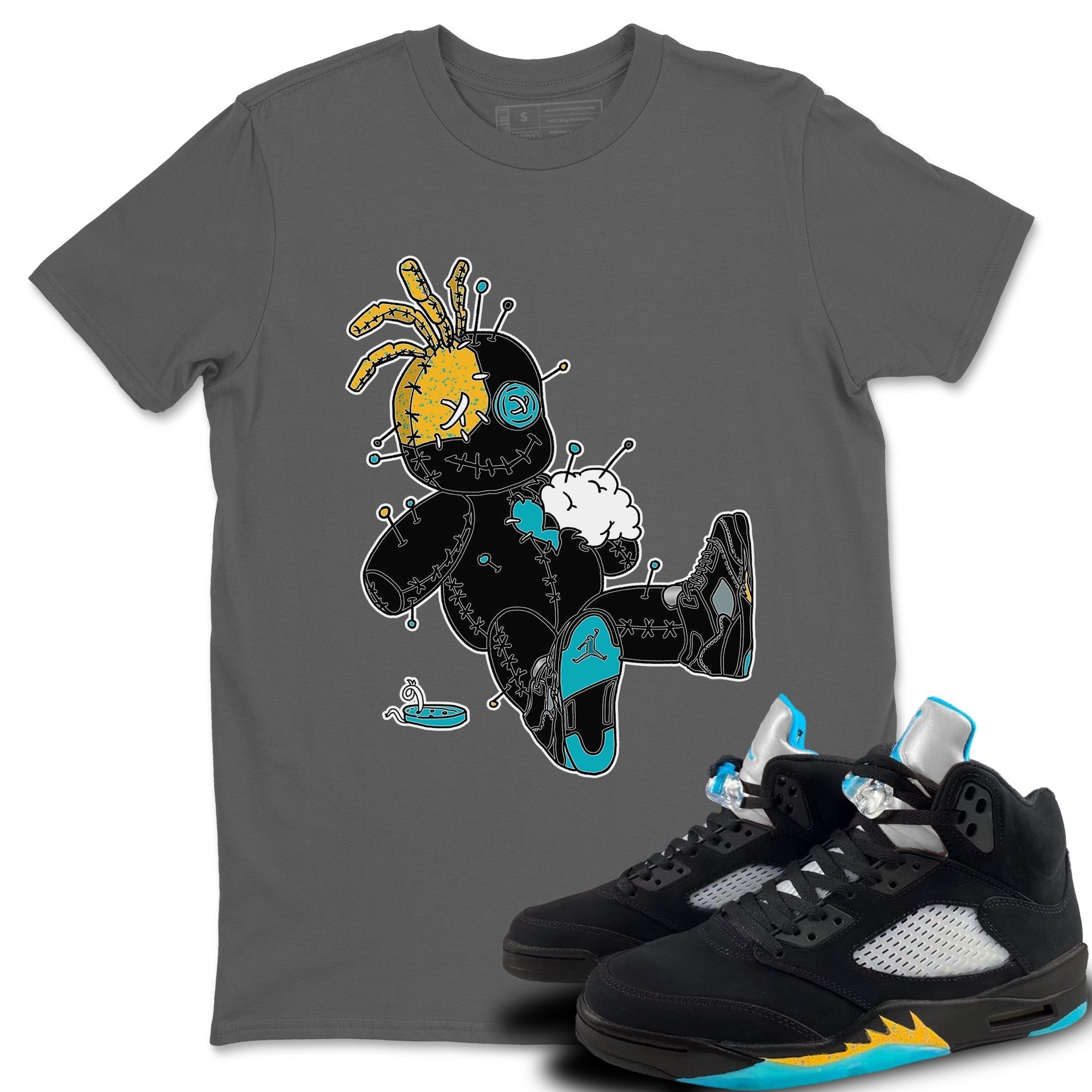 Voodoo Doll Unisex Tops - Air Jordan 5 Aqua